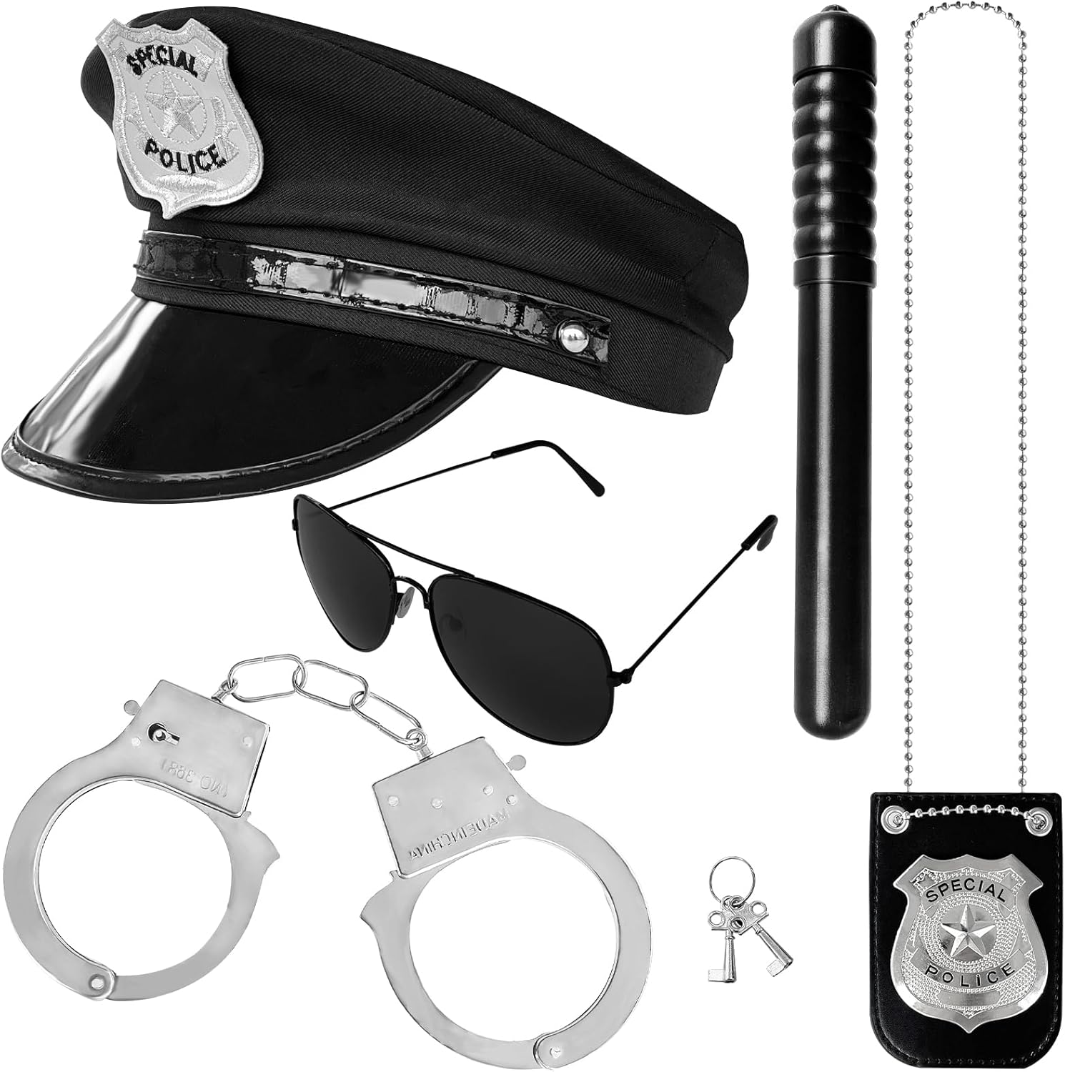 Bvrbaory 5PCS Police Role-Playing Accessories Set