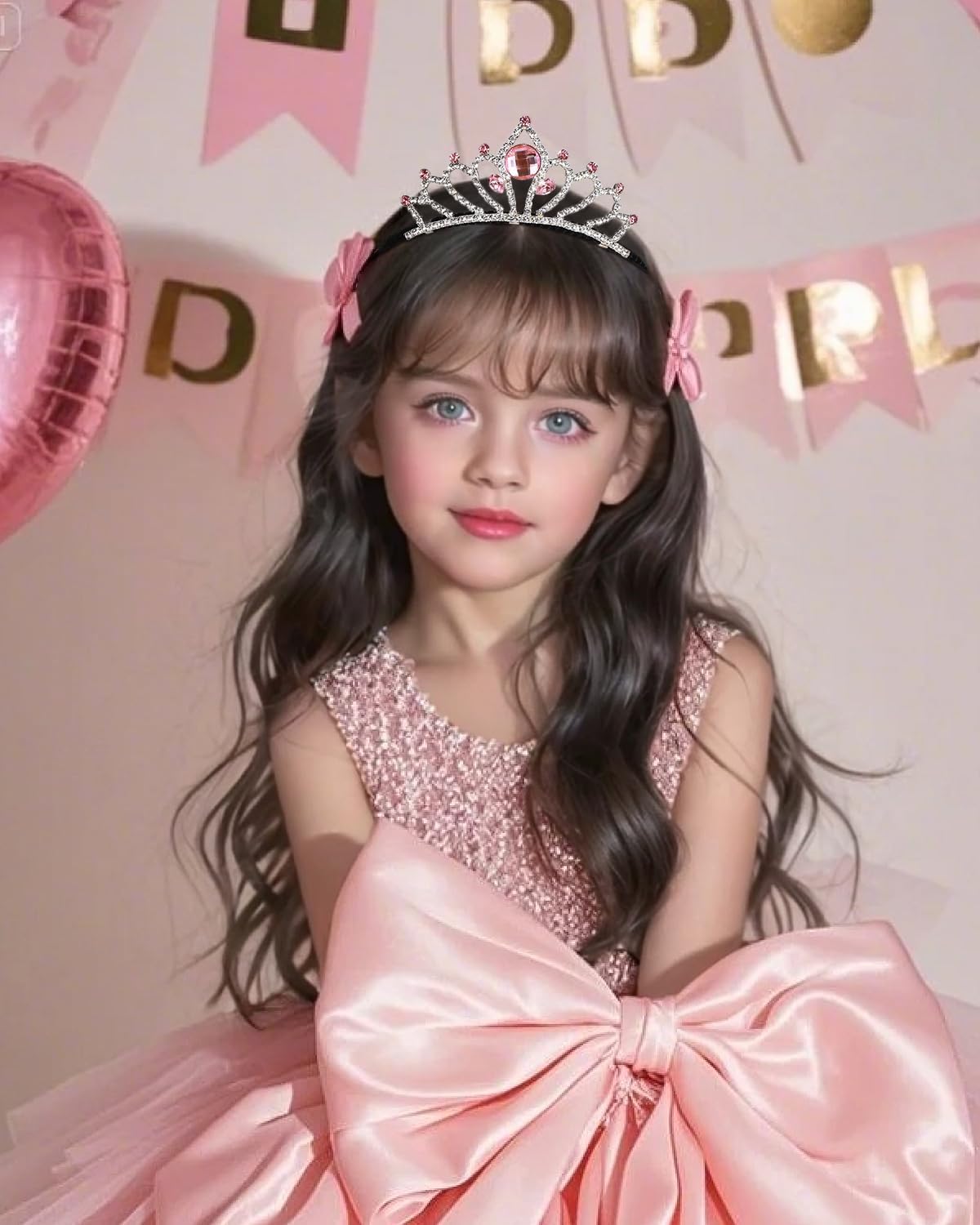 GLOWING tiara Crystal Crown for Girls
