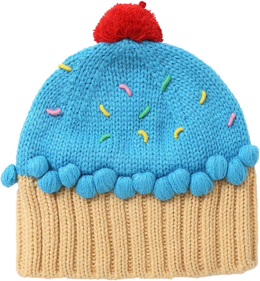 XINQIAO Cupcake Beanie Knitting Hat for Kids - Sweet Winter Accessories