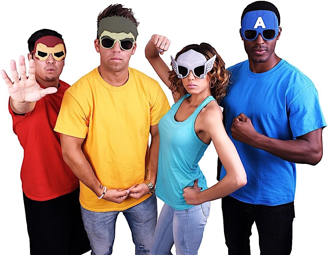Sun-Staches Avengers Sunglasses Iron Man Thor Hulk Costume Accessory