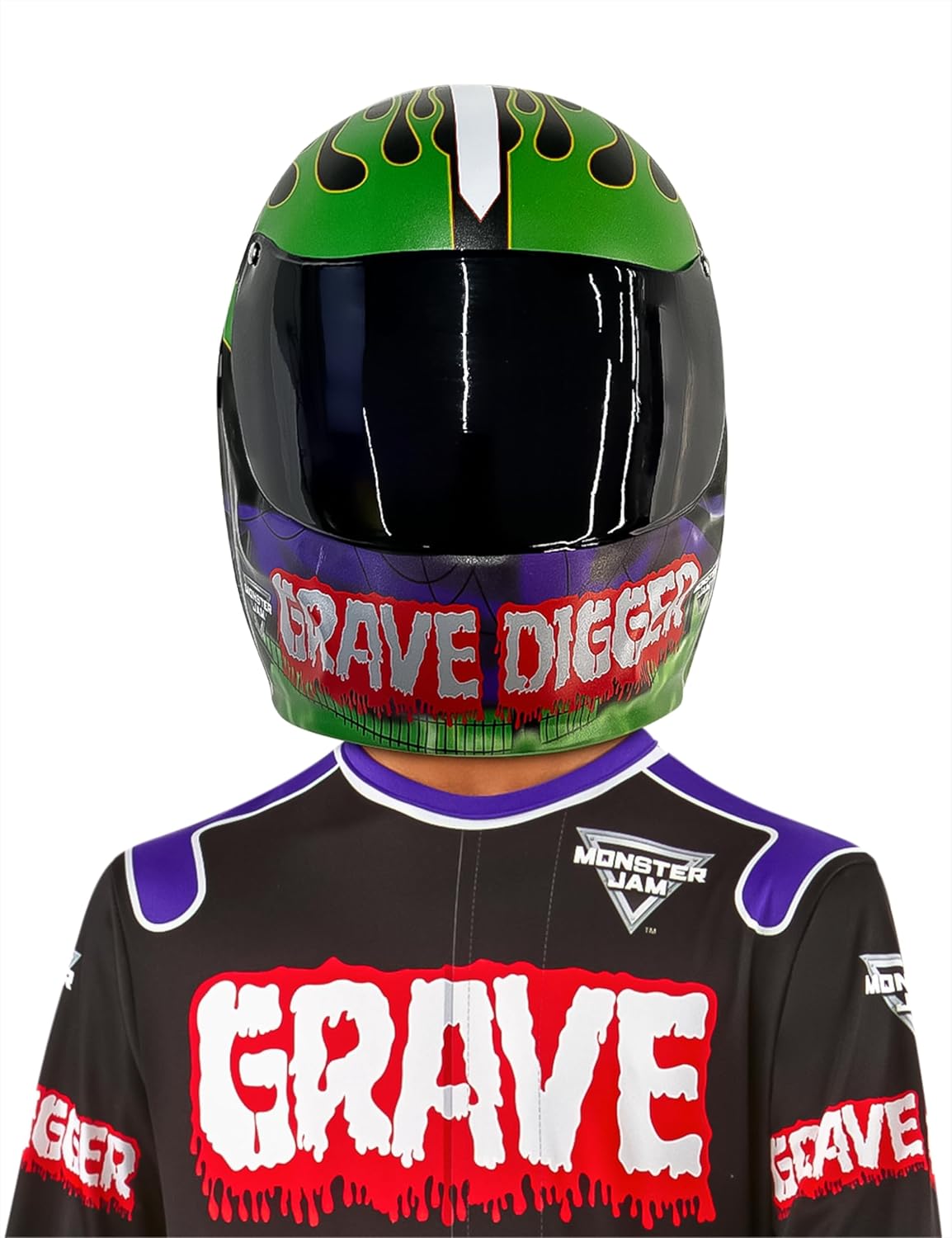 graphite Monster Jam Half-Mask for Kids Boys Halloween Party Accessories