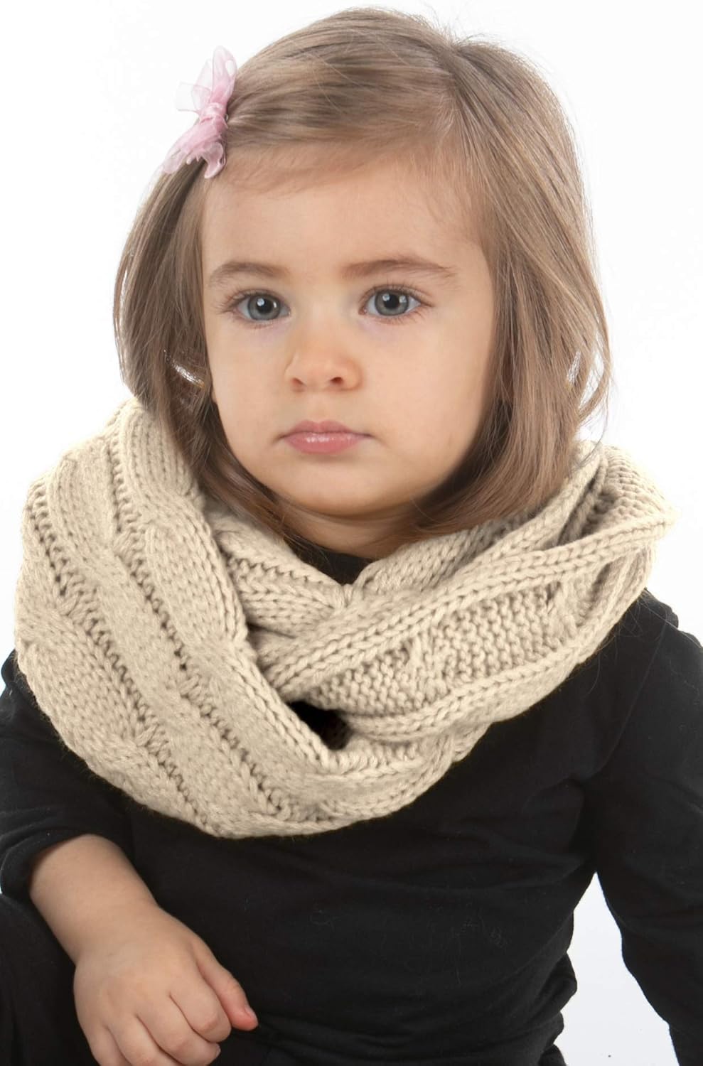 Funky Junque Girls Knit Infinity Scarf for Kids