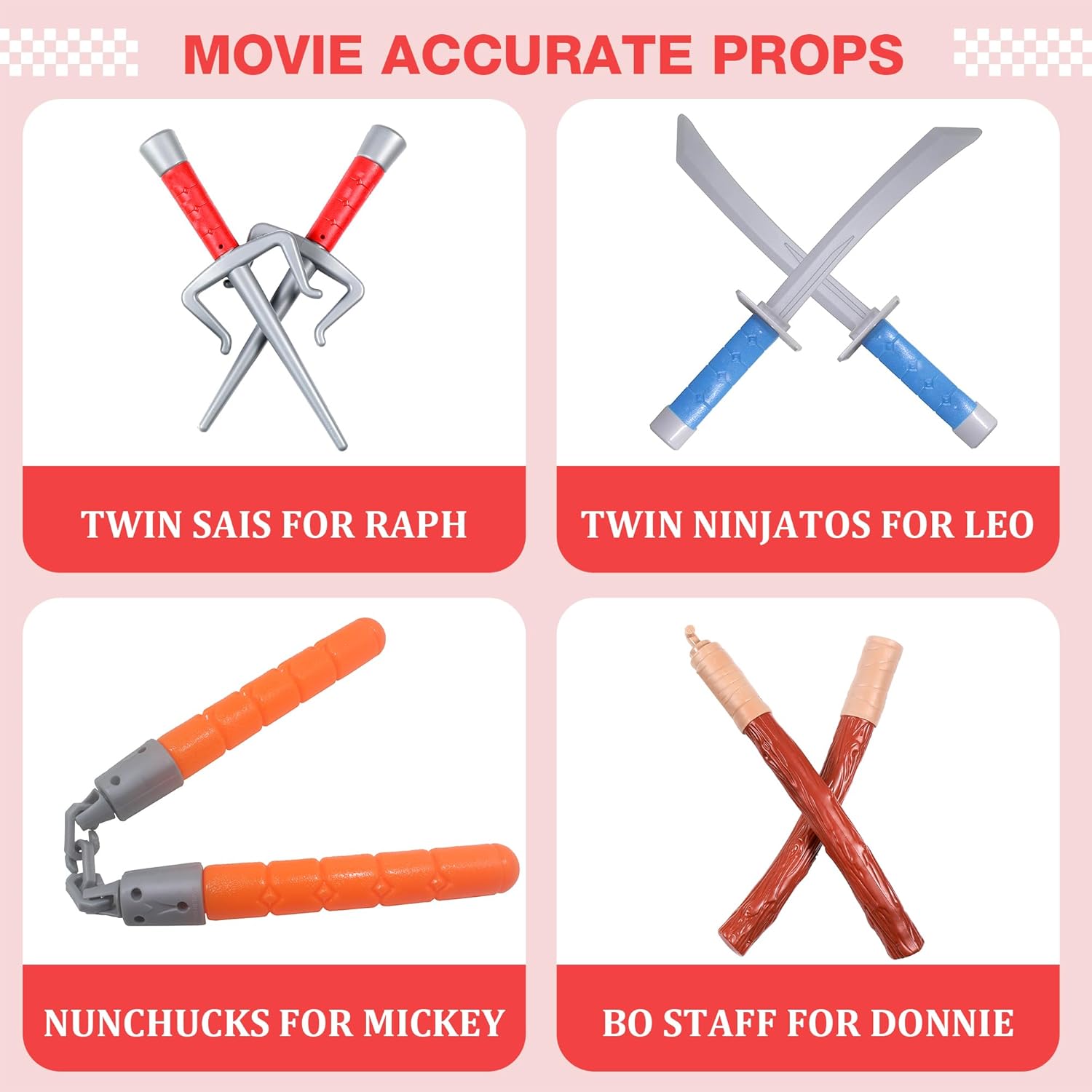 Geamiki Super Hero Party costume with weapons for Kids