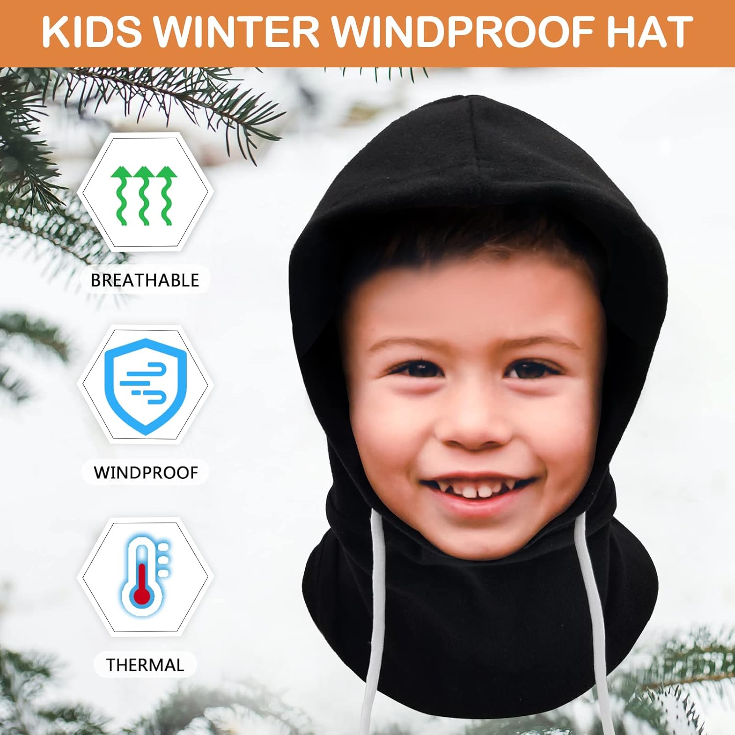 Warm Cute Kids Winter Balaclava Windproof Insulated