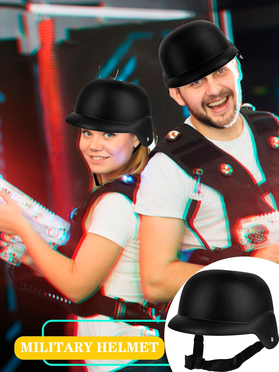 2 Pieces Plastic Army Hats - Halloween Costumes for Kids and Adults
