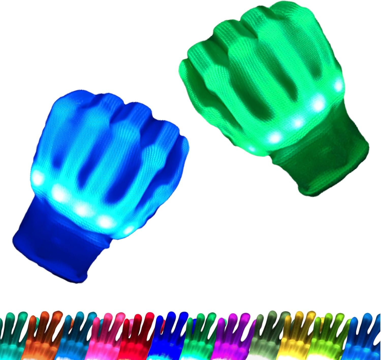 12 color LED Glow Gloves
