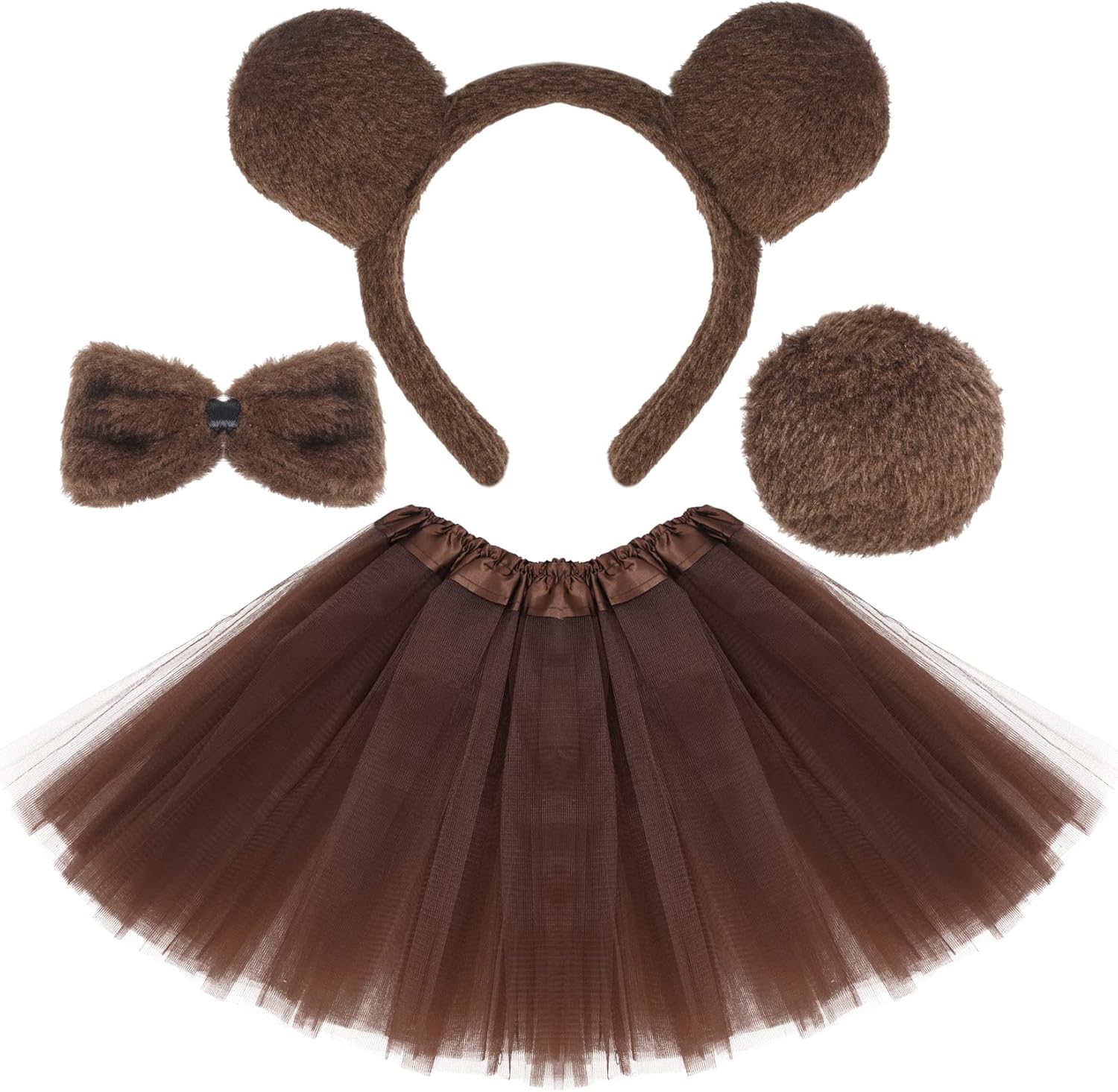 Kids Animal Brown Bear Costume Kit Halloween Party Accessories