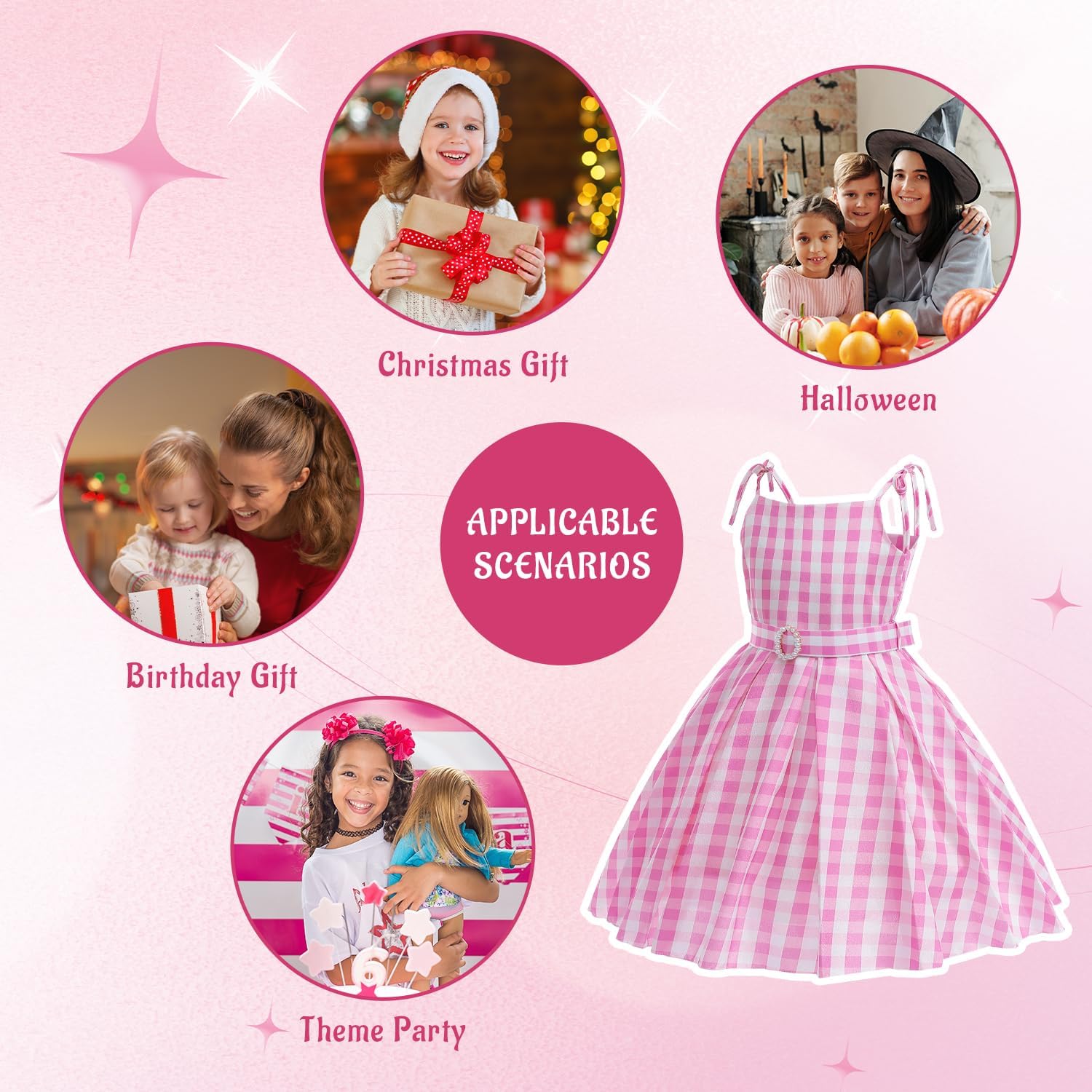 Girls Movie-Inspired Pink Costume Dress for Kidsparty play and_capability