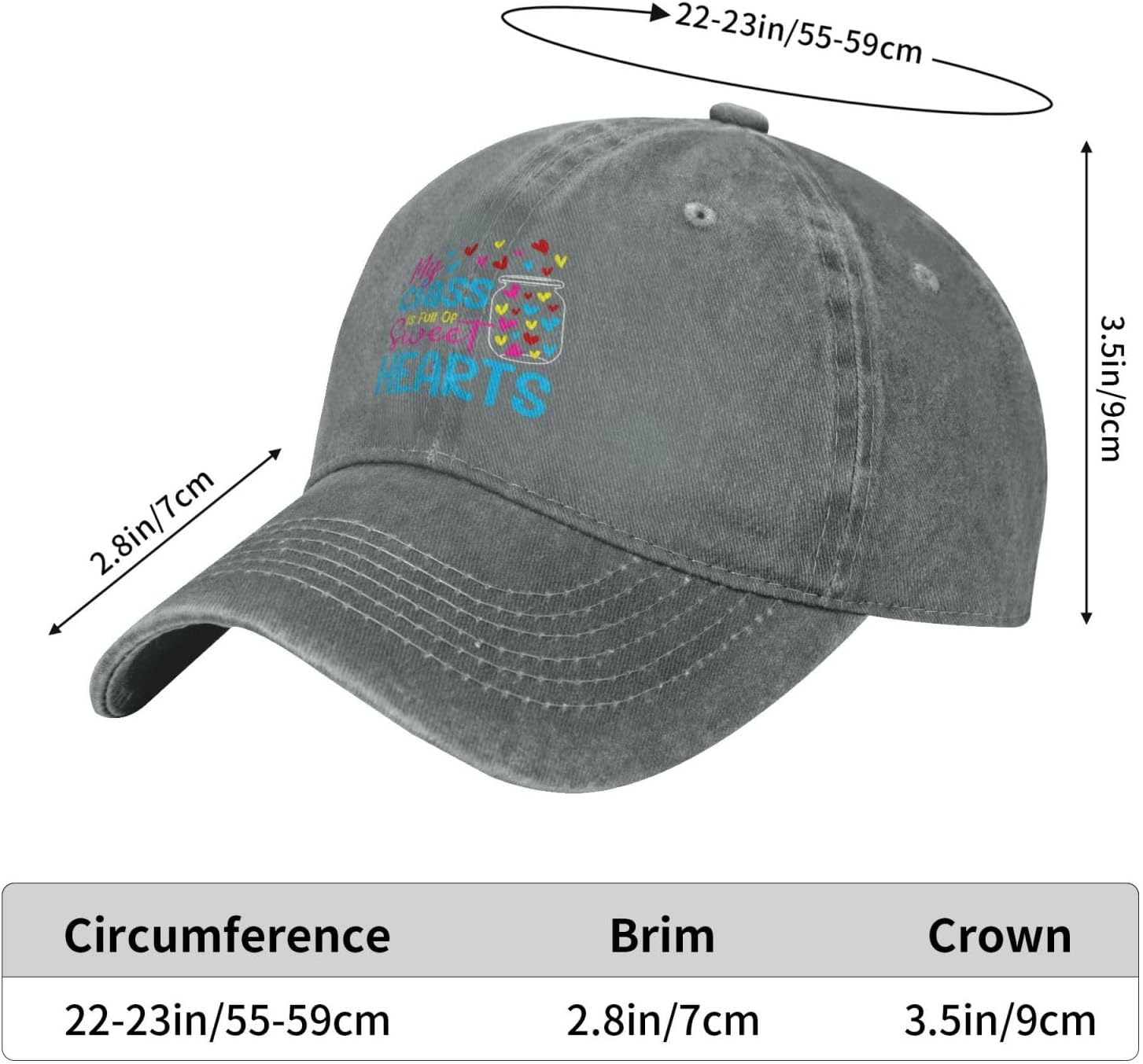 My Class Is Full of Sweet Hearts Baseball Cap