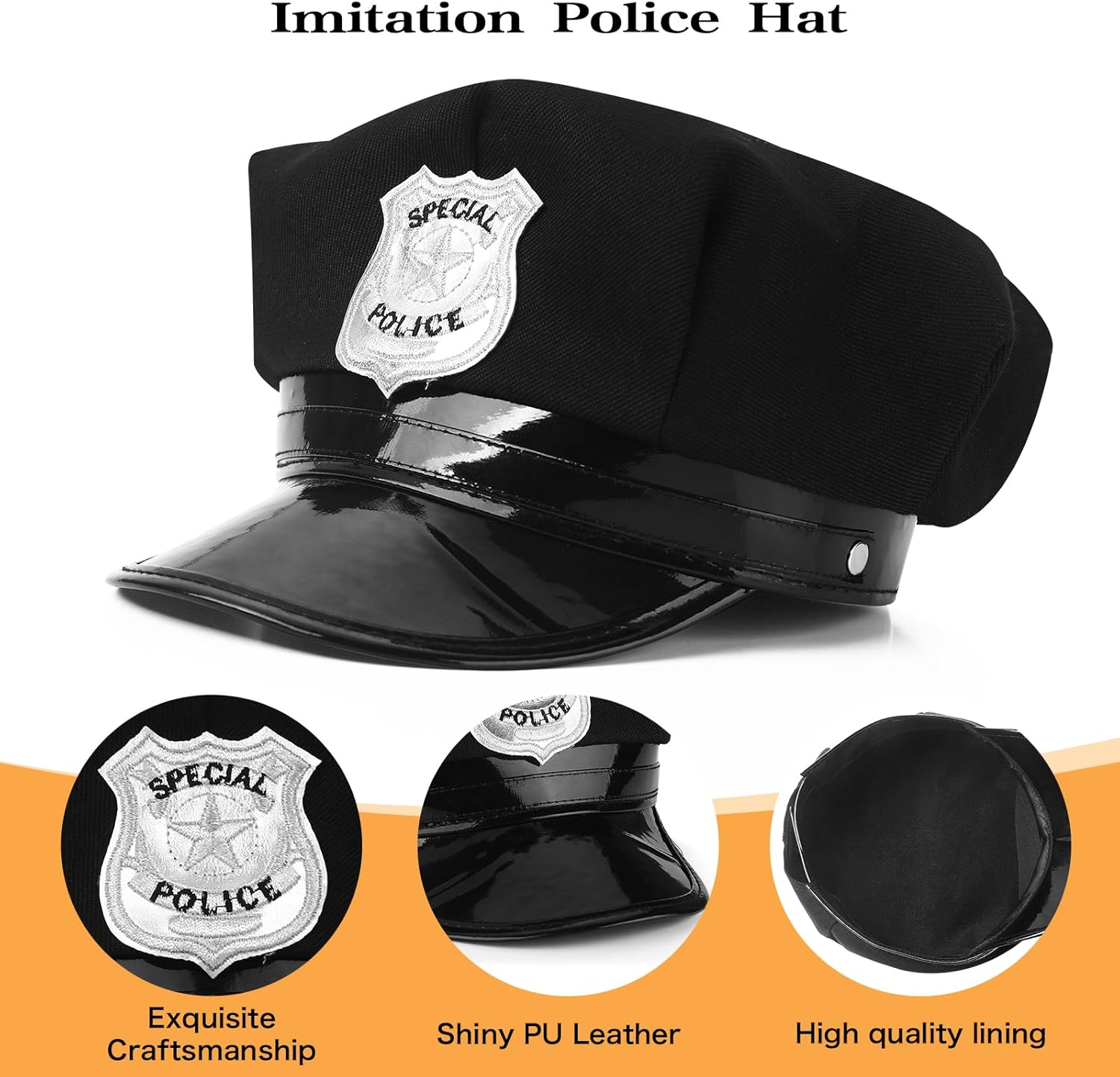 Fleursun Police Costume Accessory Set for Adults