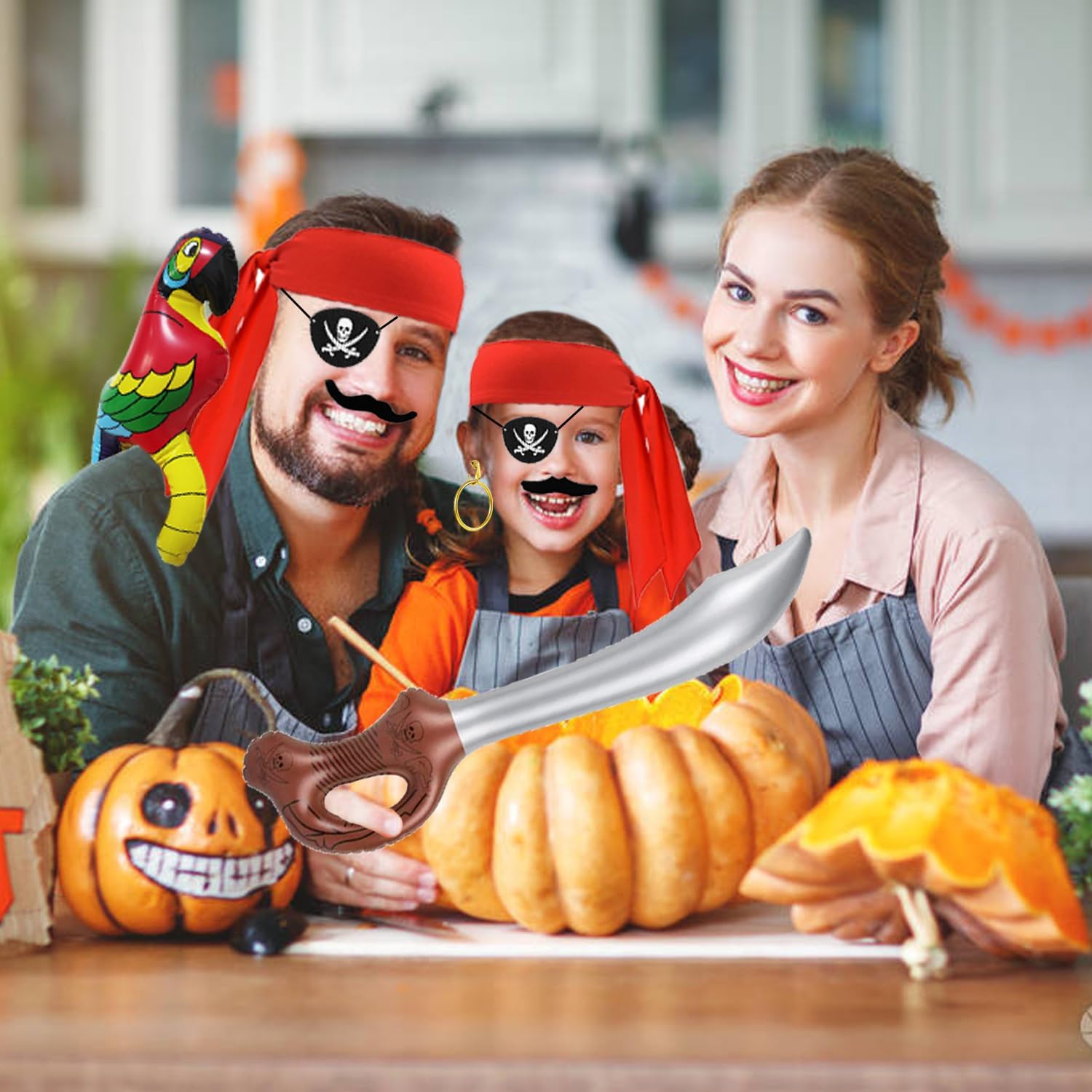 6 Pcs Pirate Costume Accessories Set for Kids Halloween Party
