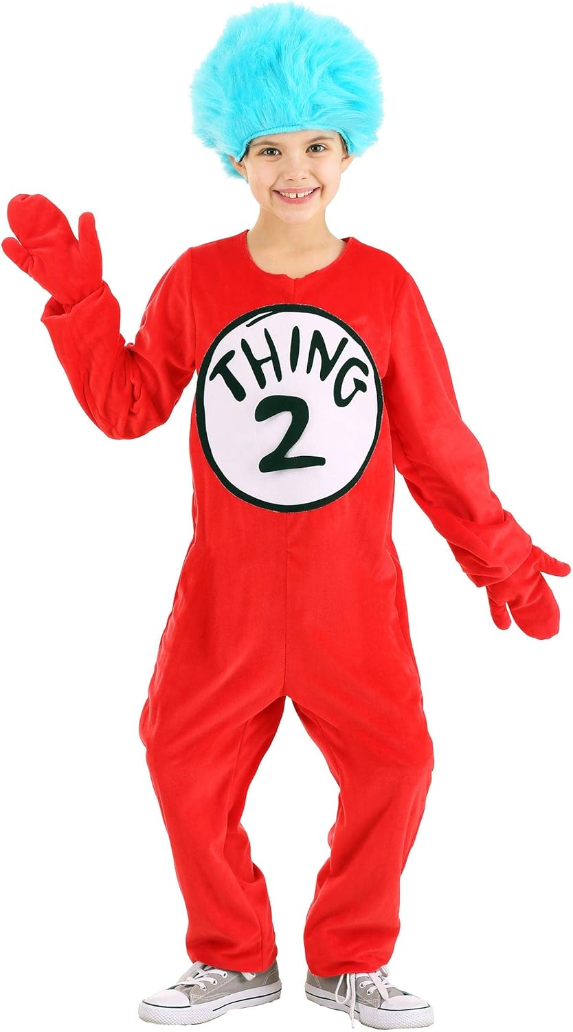 Dr Seuss Thing 1 Thing 2 Costume - X-Large - Red