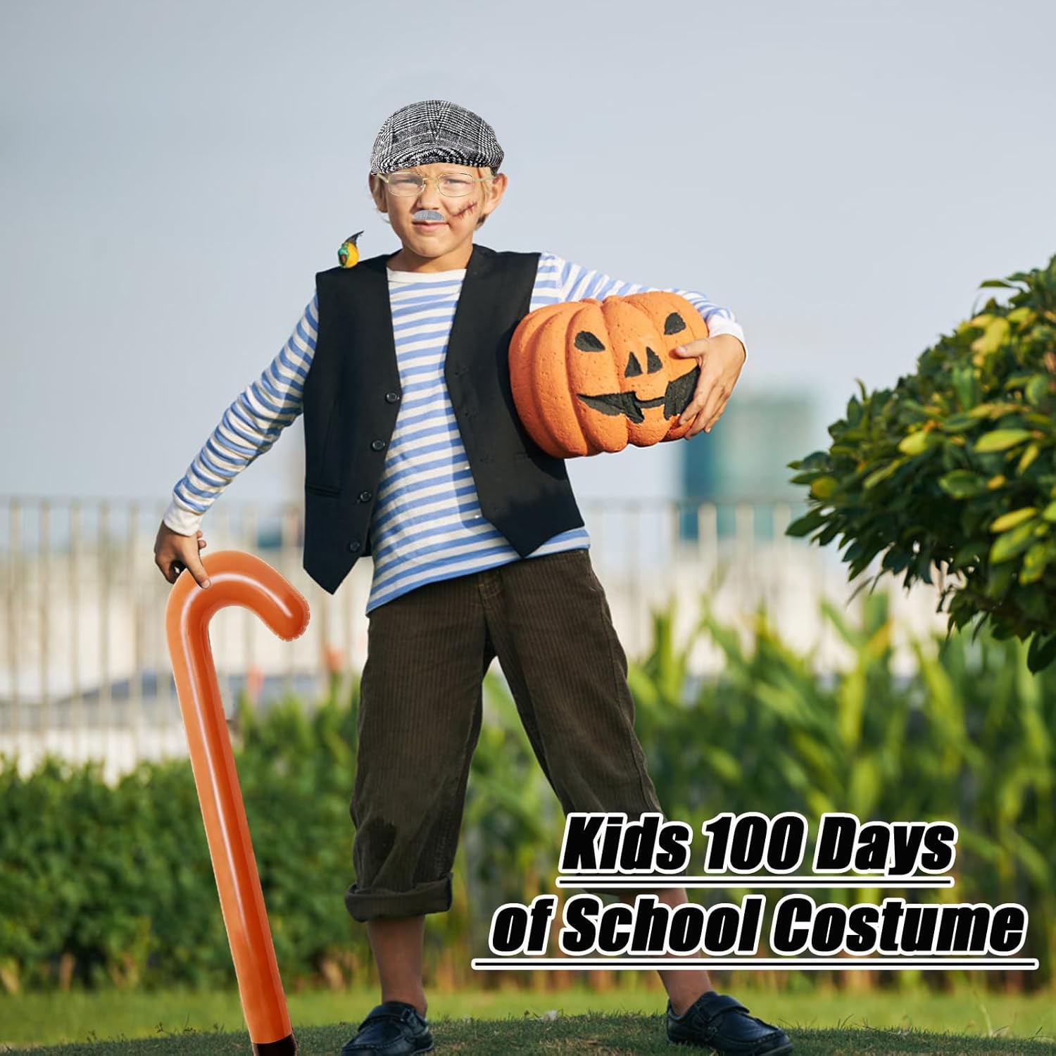5-Piece Old Man Costume Set for Boys Grandpas Day Out