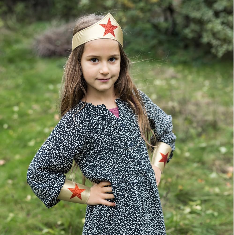 Creative Education Superhero Girl Headband Wrist Bands - Fun Pretend Play for Kids