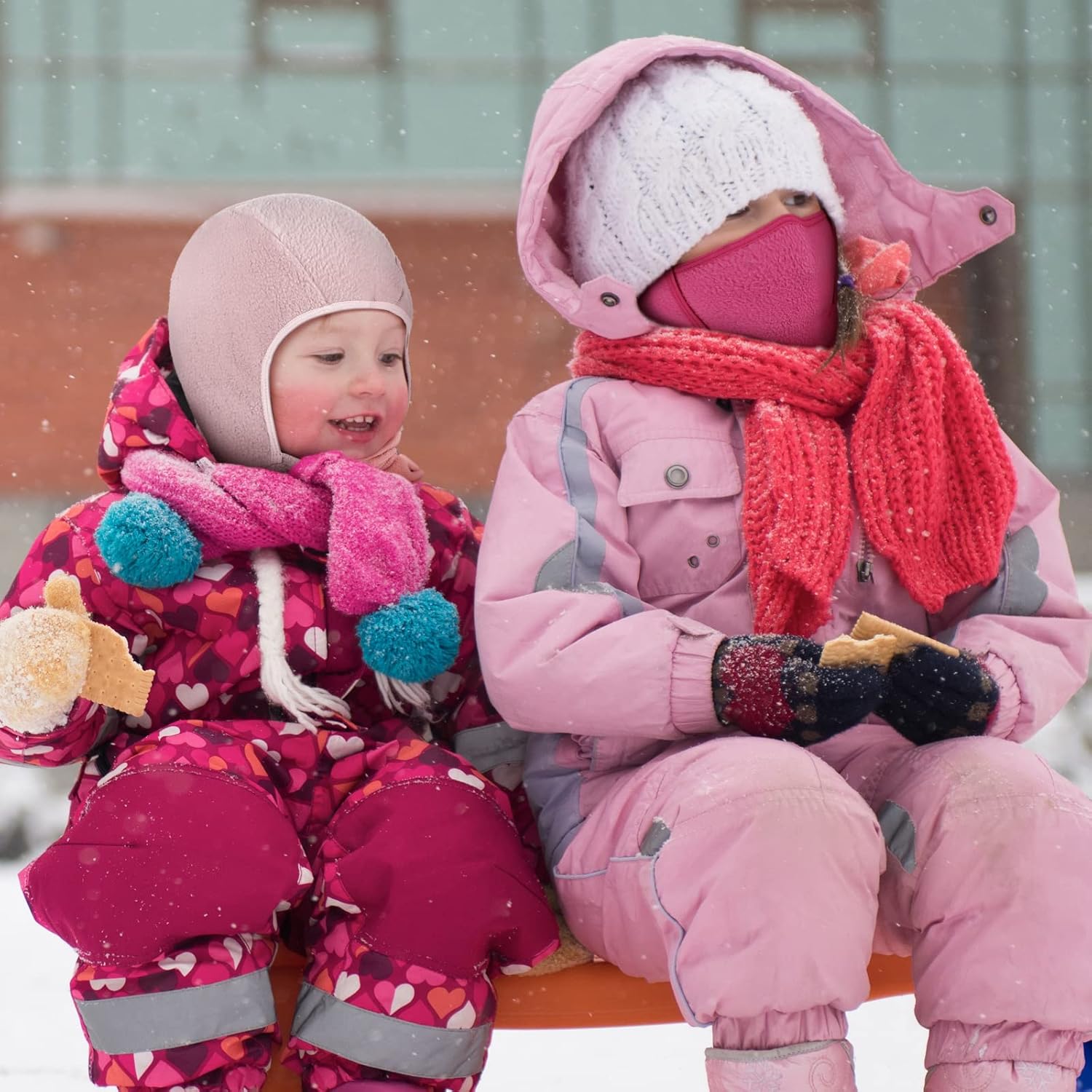 Funtery Kids Winter Face Mask Set - 4-Piece Balaclava for Skiing Cycling