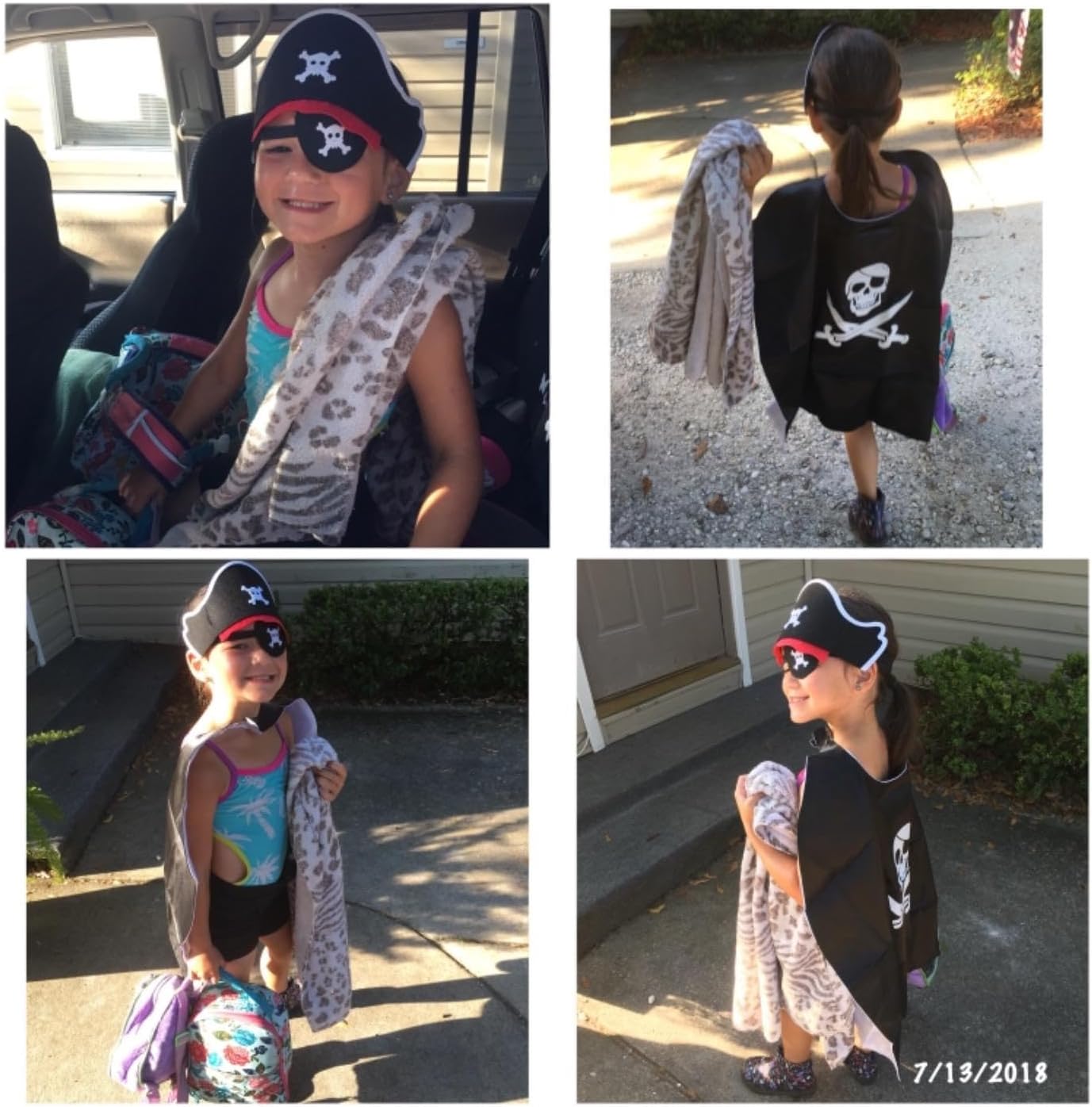 Cartoon Pirate Dress Up Satin Cape