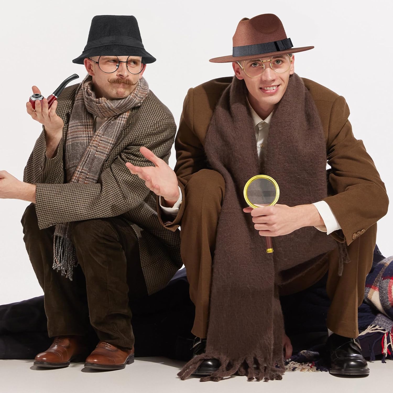 8-Piece Detective Costume Kit for Kids Adults