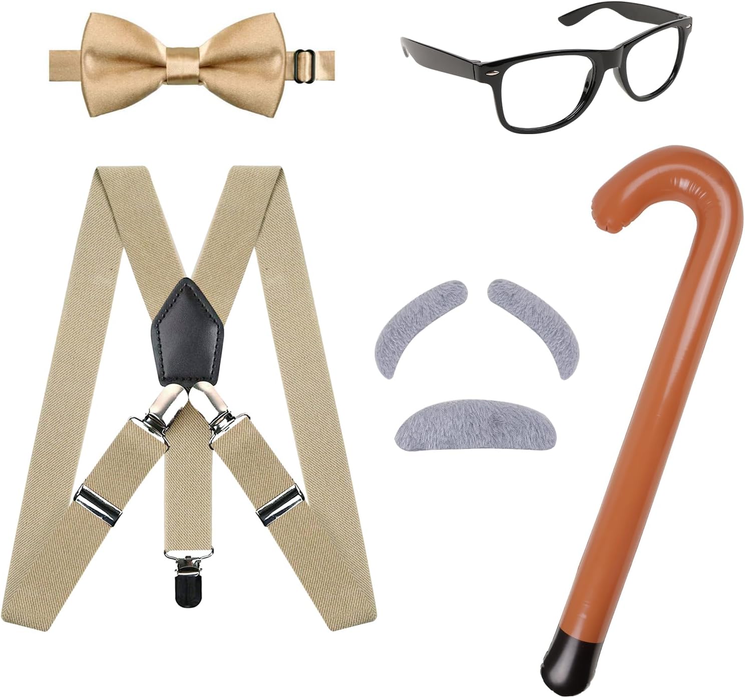 100th Days Grandpa Man Costume for Boys - Perfect for School Celebrations