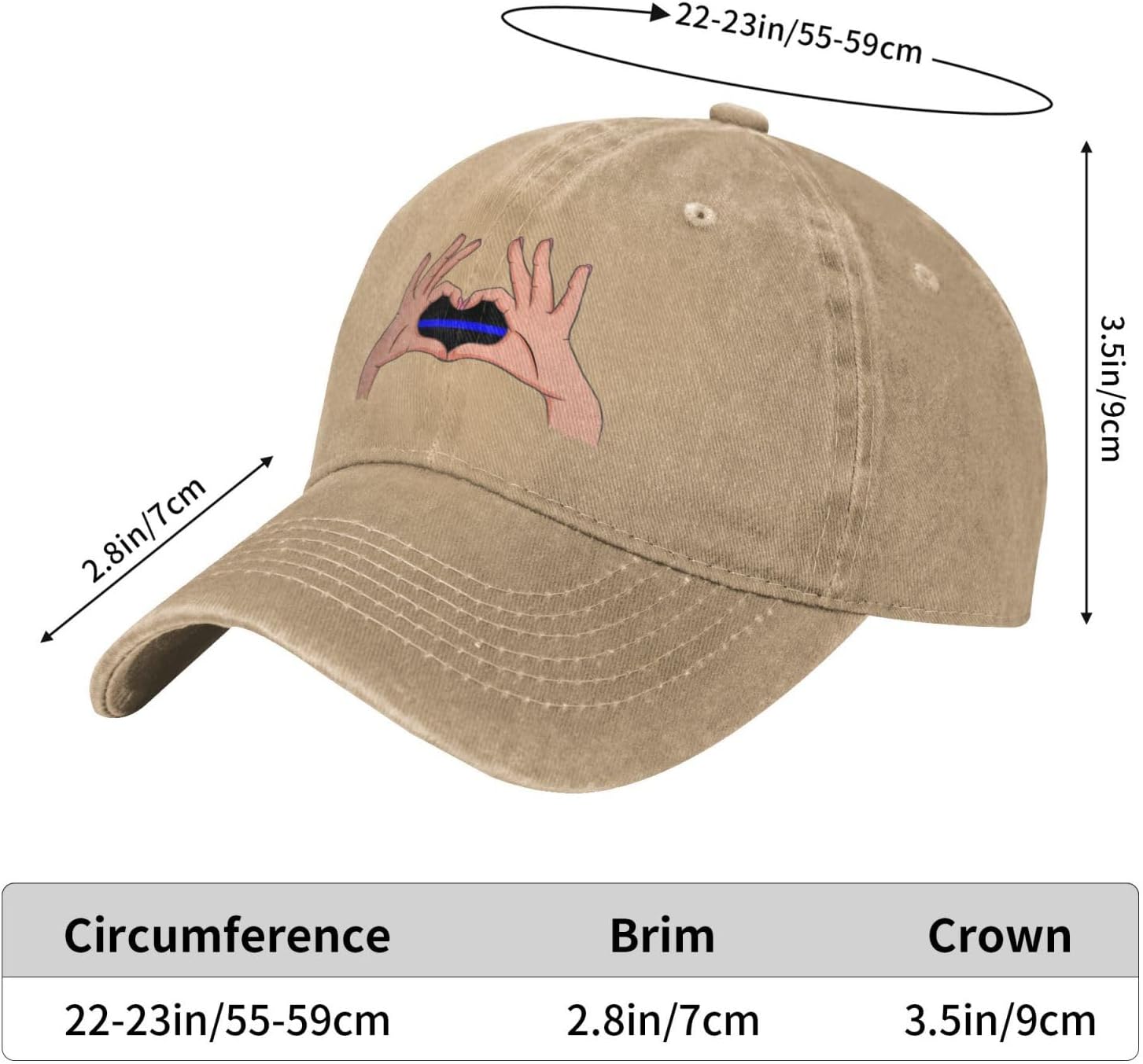 RTATBYThin Blue Line Flag Baseball Cap