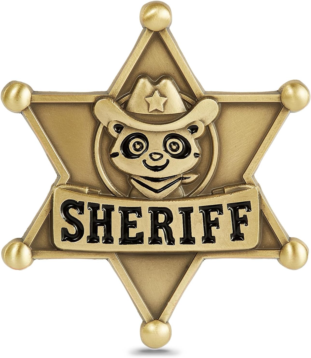 Sheriff KidsBadge with Safe Raccoon Design