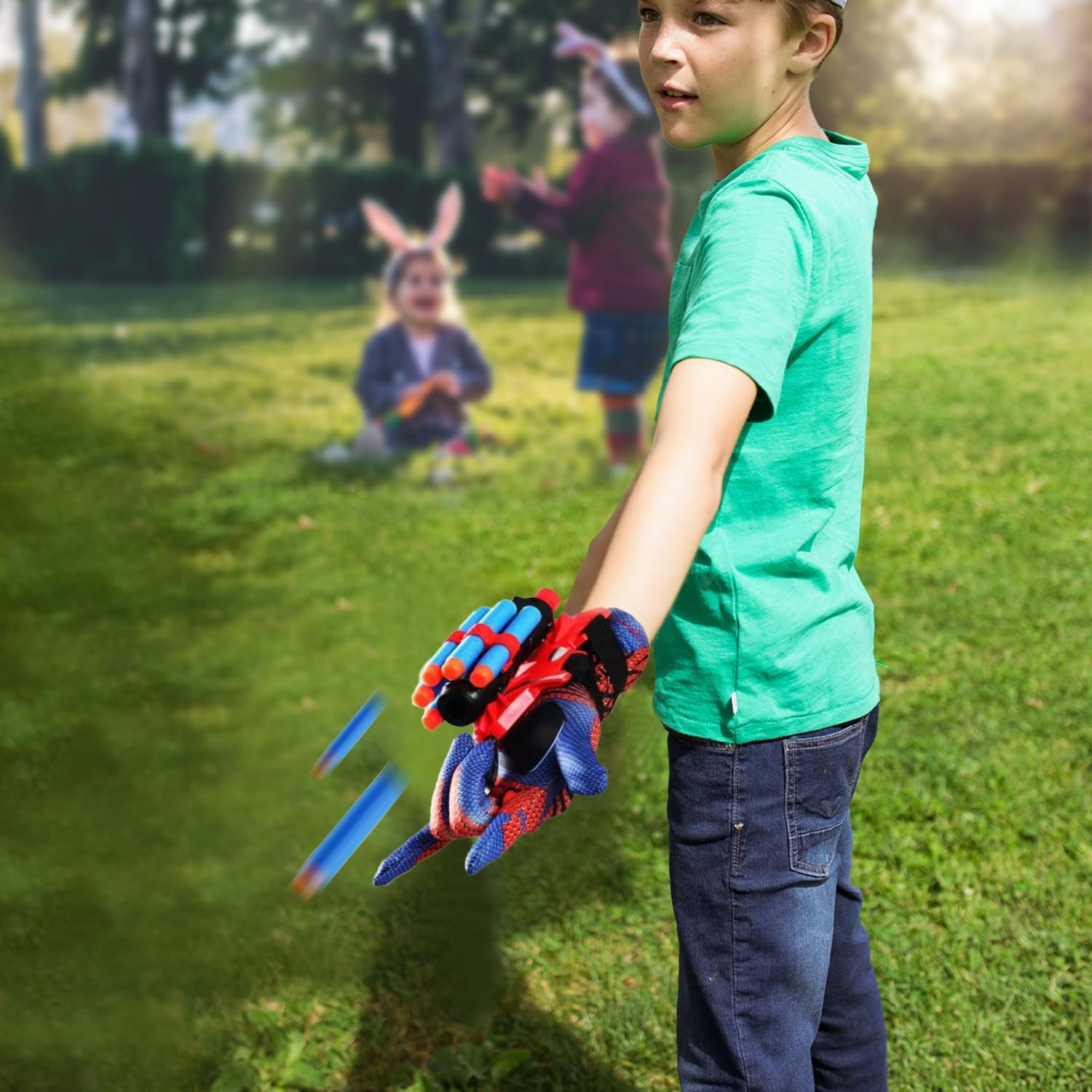 Wiifyly Spider Web Gloves Shooters Costume Toy for Kids