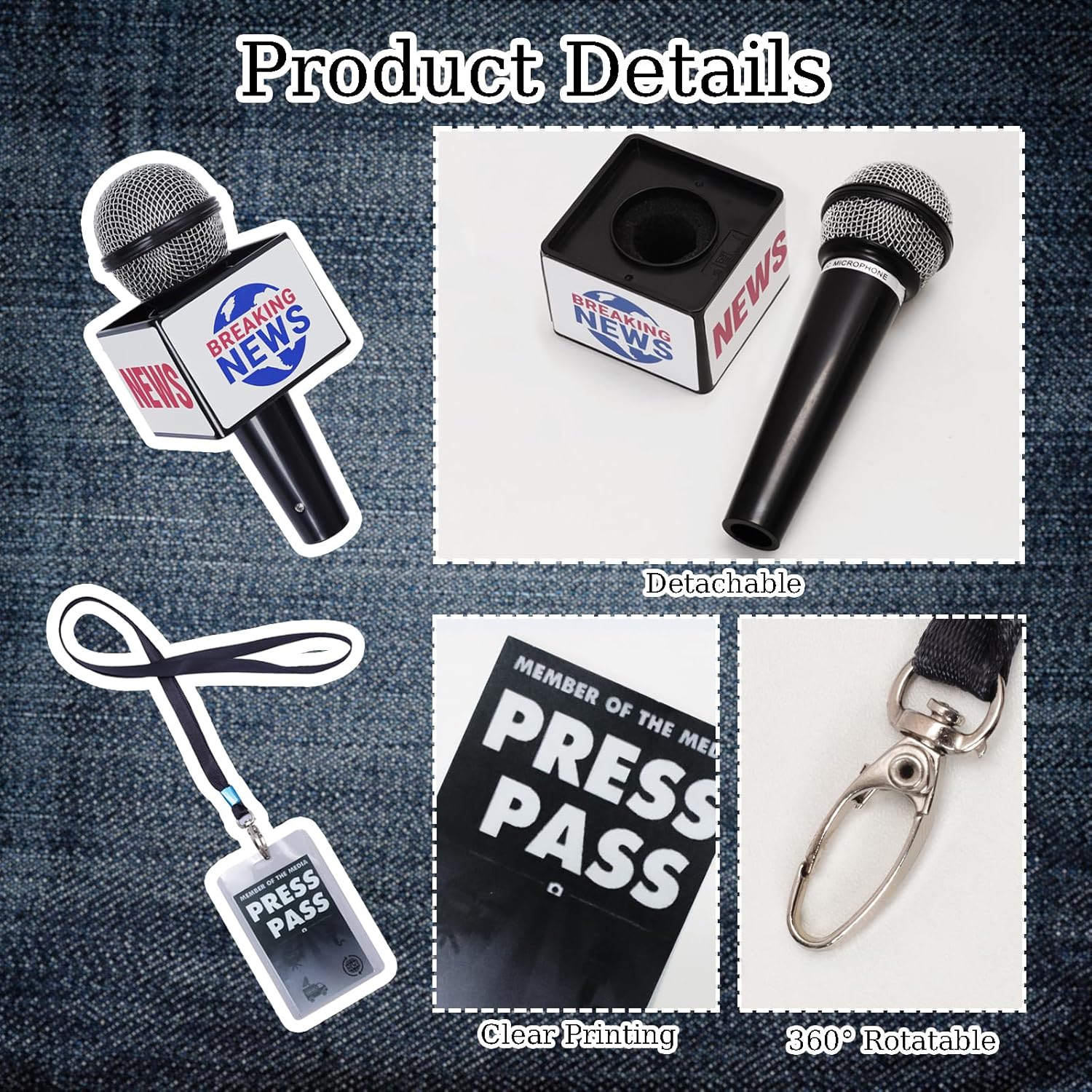 Heliltd 3-Piece Set Journalist Accessories