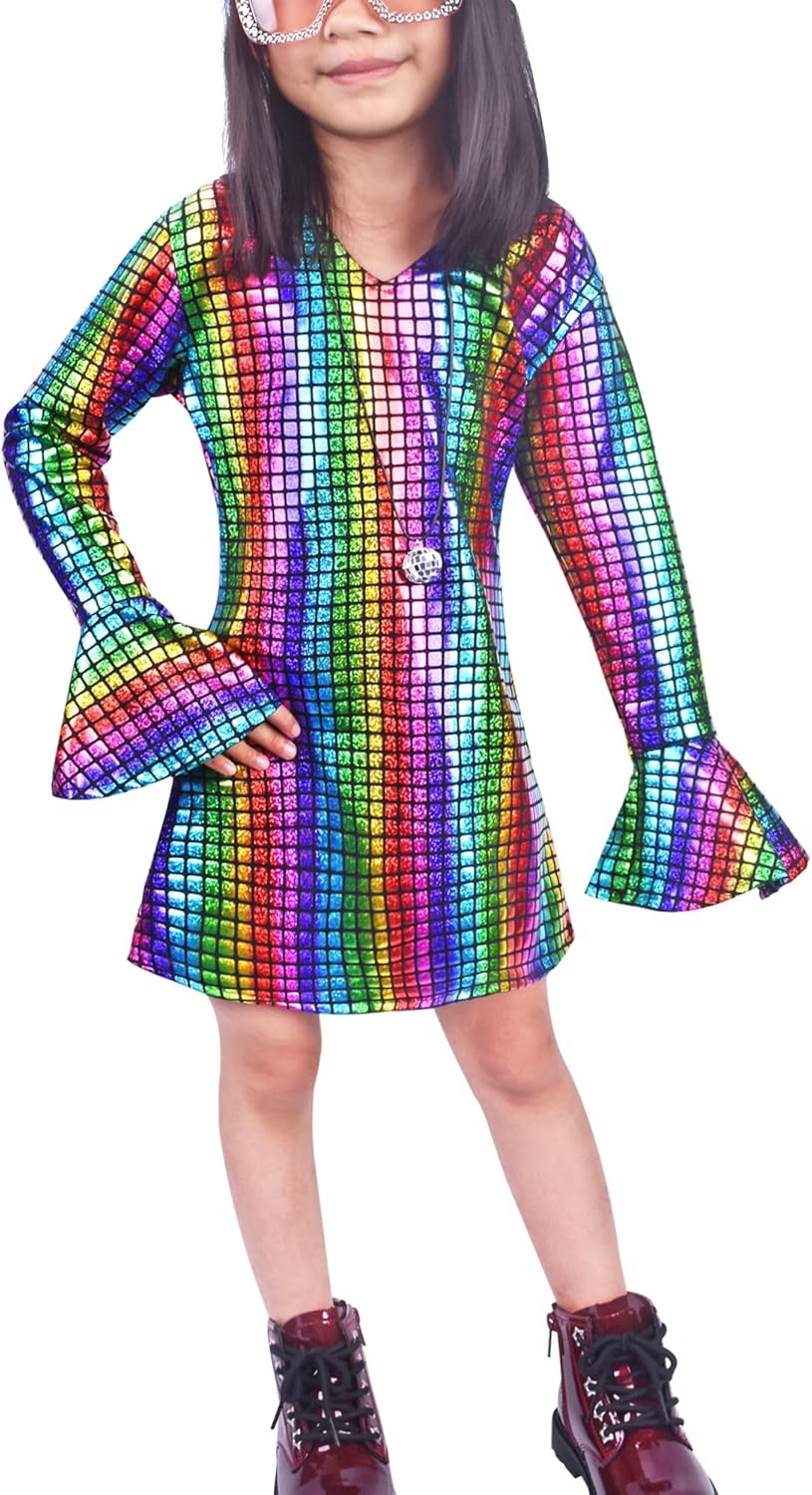 70s Disco Party Dress for Girls