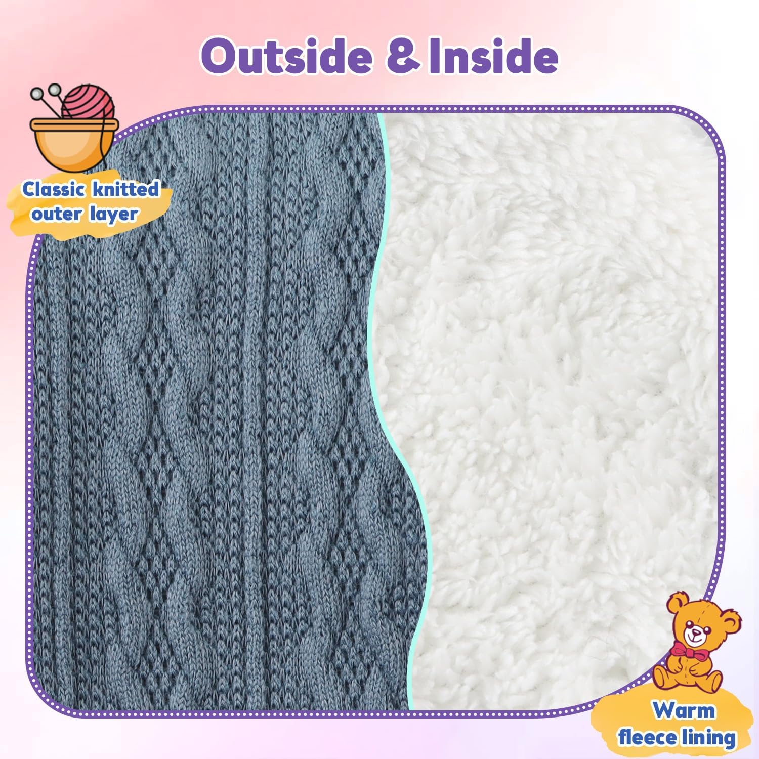 OMUKY Kids Fleece Scarf