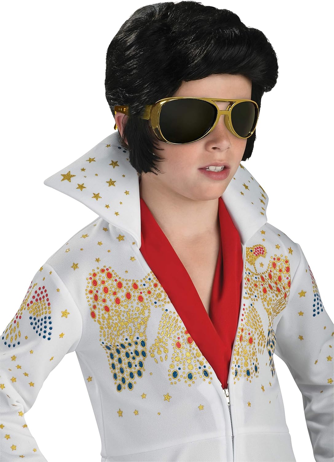 Too Cool for Halloween Rubies Elvis Presley Child Wig Black Small