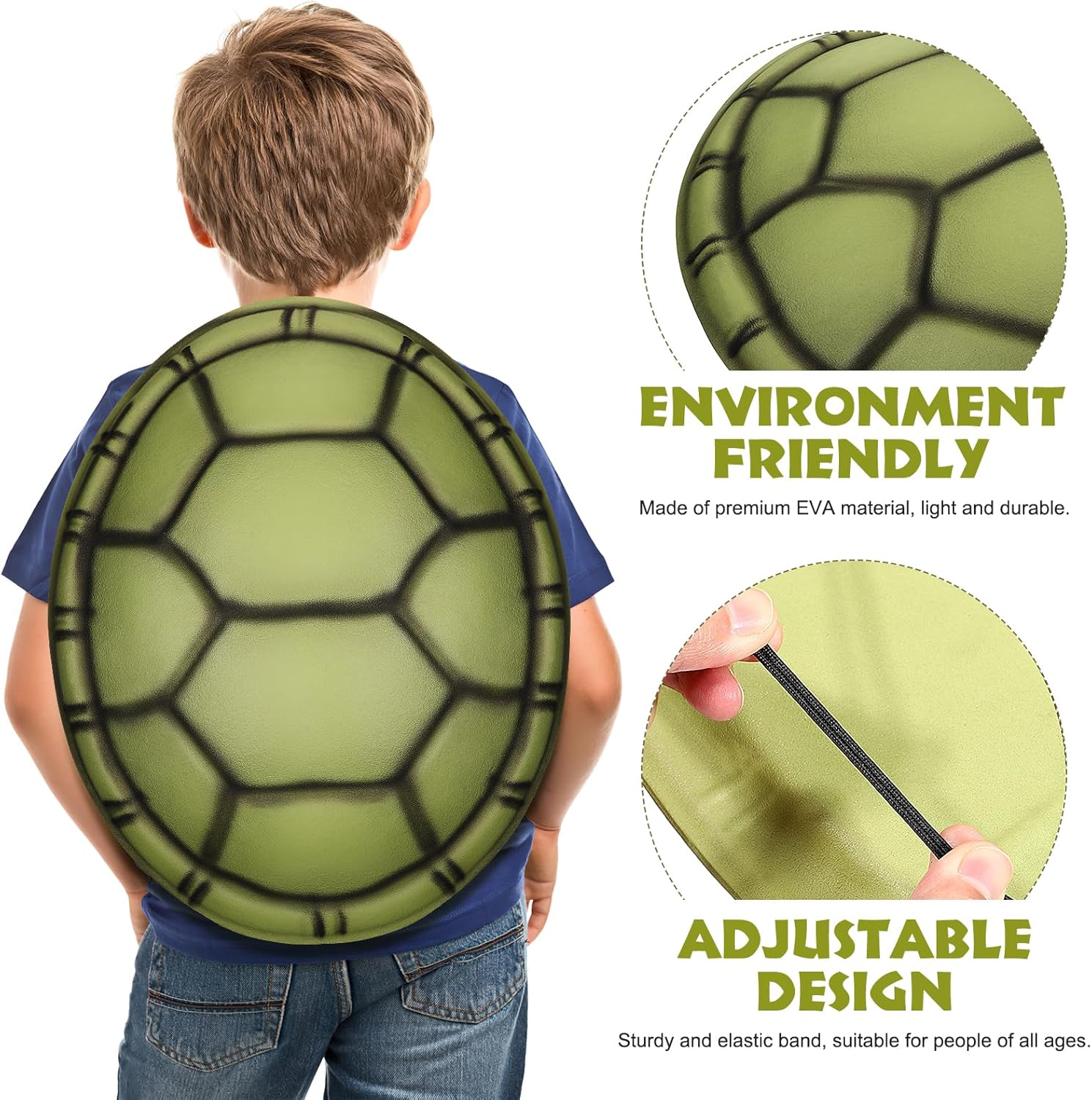 4-Piece Child Turtle Shell Costume