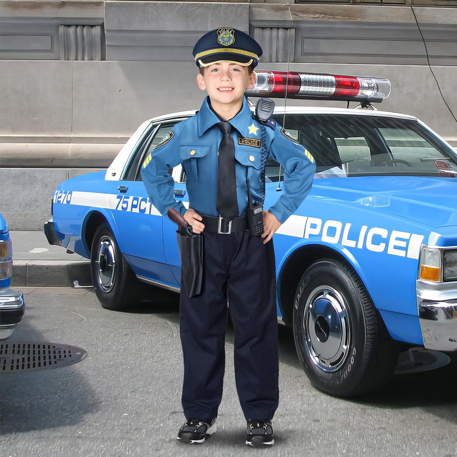 GC 15PCS Kids Police Officer Costume Set