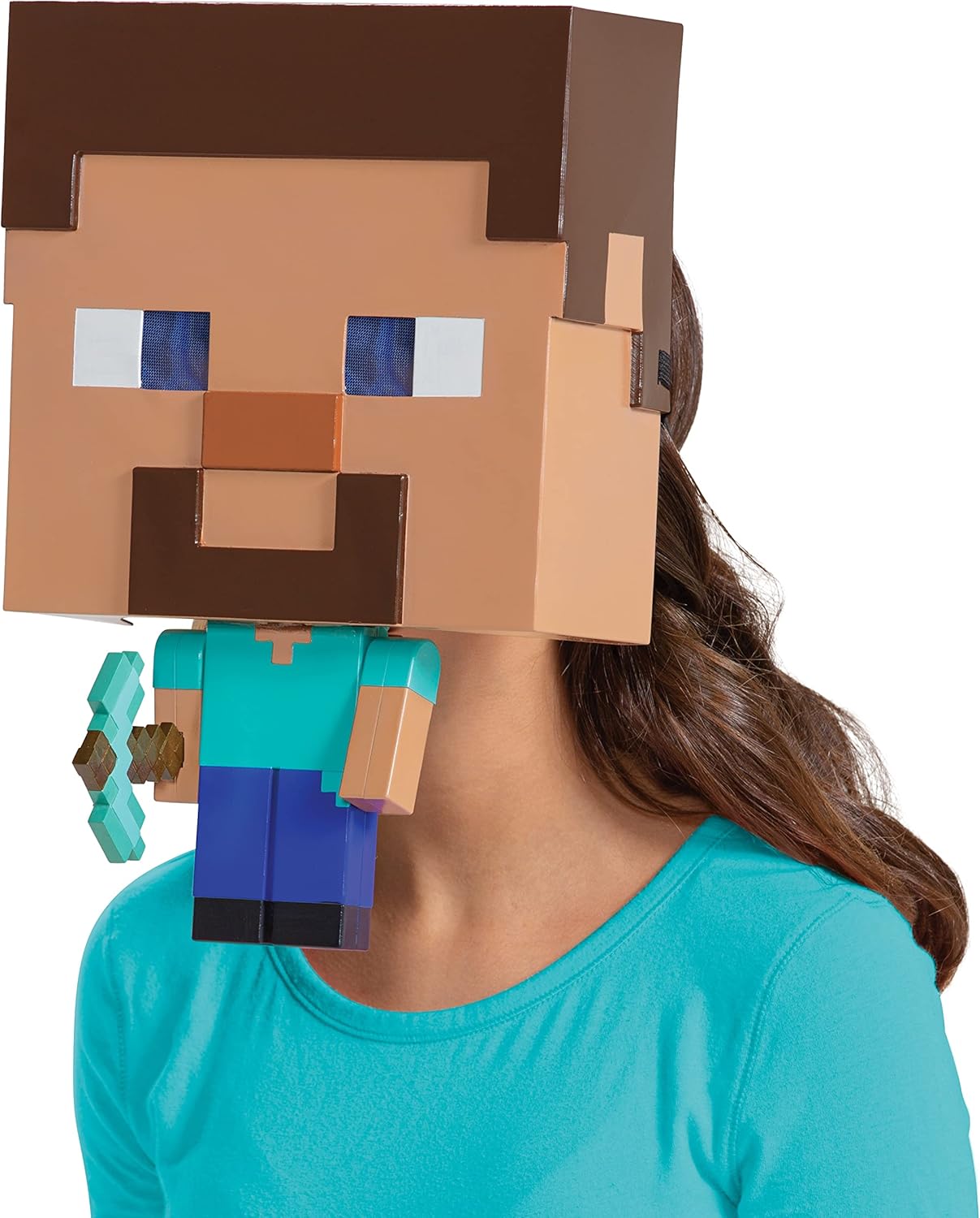 Disguise Minecraft Steve Mask for Kids Official Mega Steve Costume