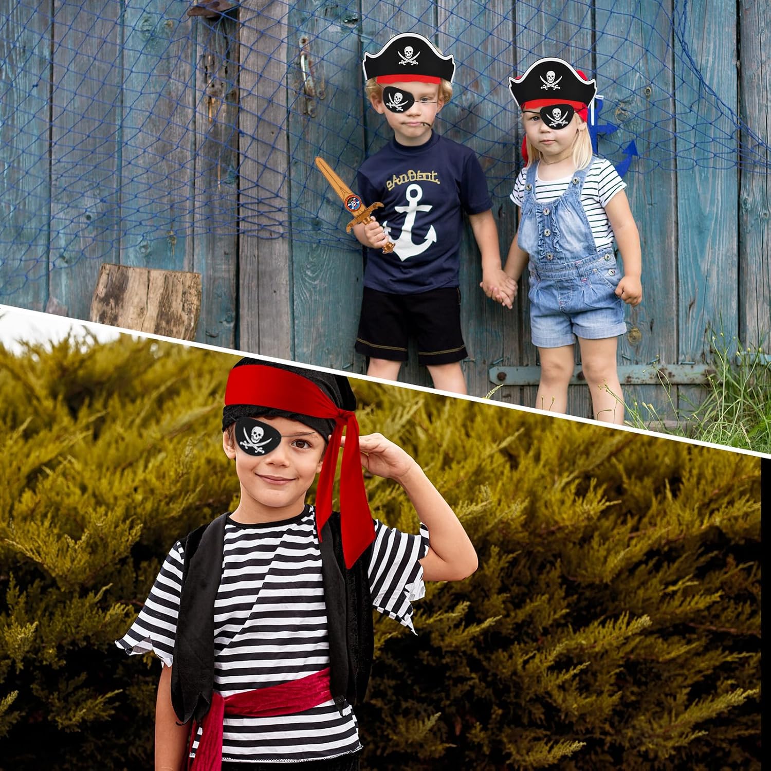 Glow-in-the-Dark Pirate Accessories Kids Costume Party Set