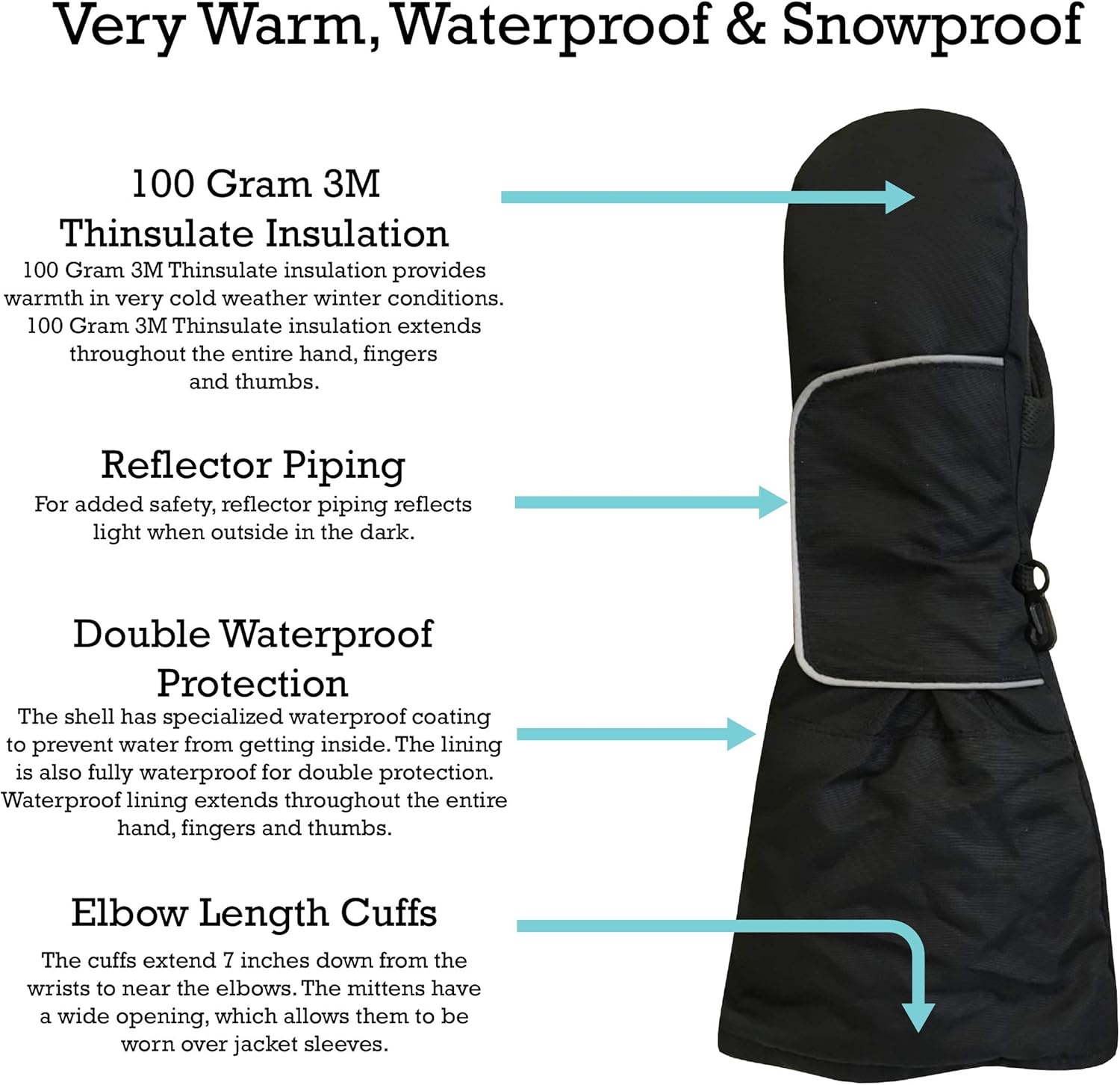 Perfect for cold weather Waterproof Thinsulate Insulated Gloves for Kids