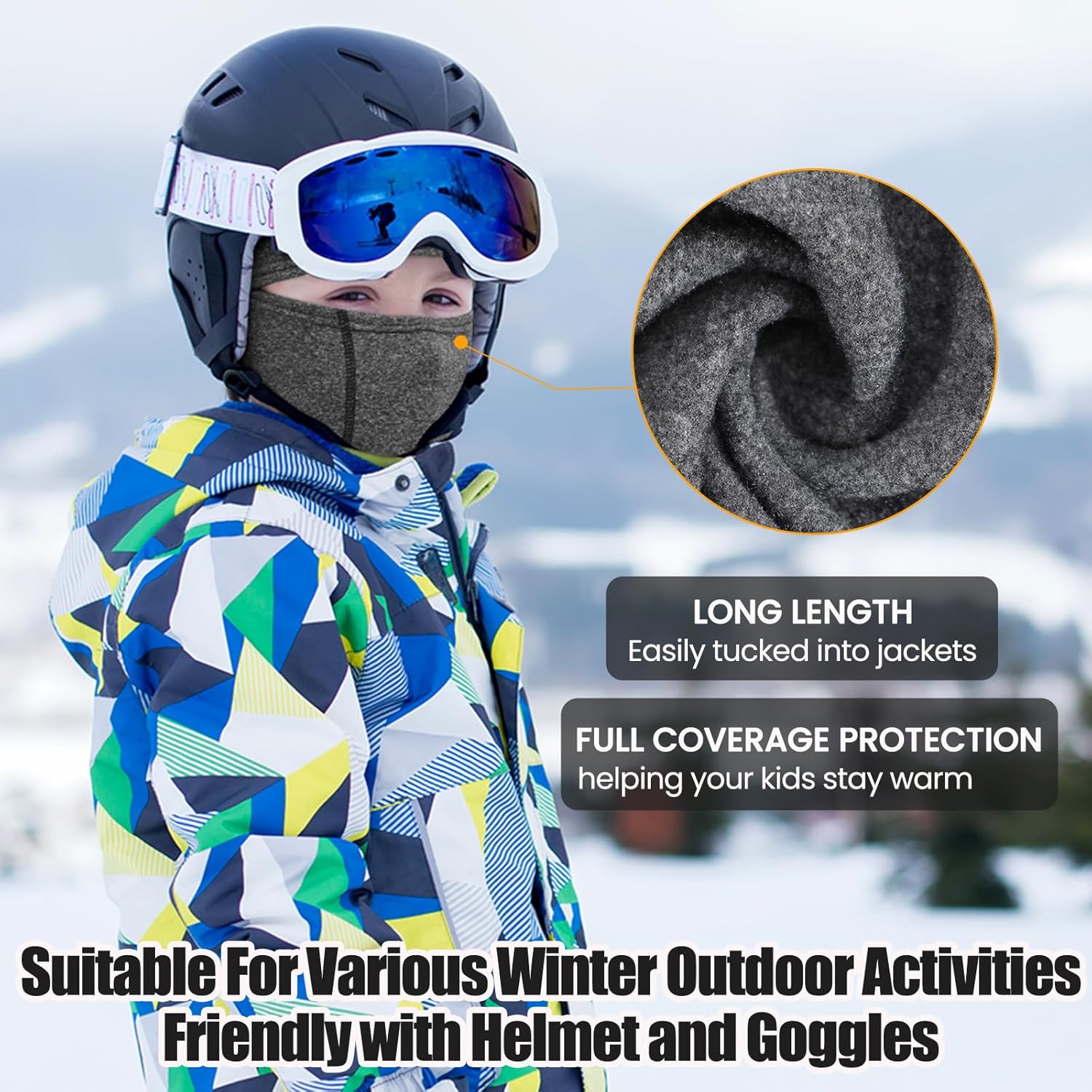 Kids Balaclava Ski Mask Scarf - Warm Windproof