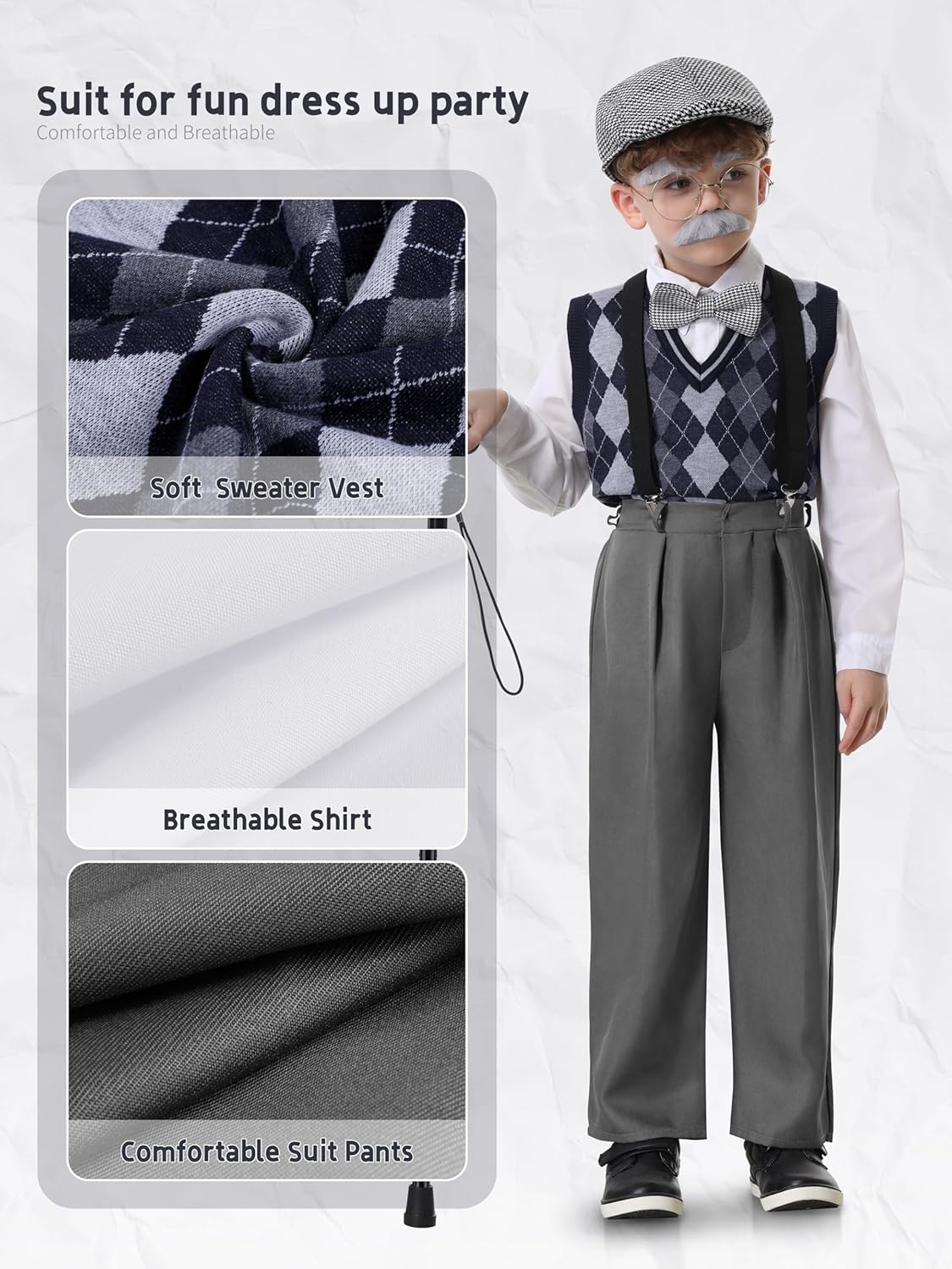 100 Days of School Grandpa Costume for Kids