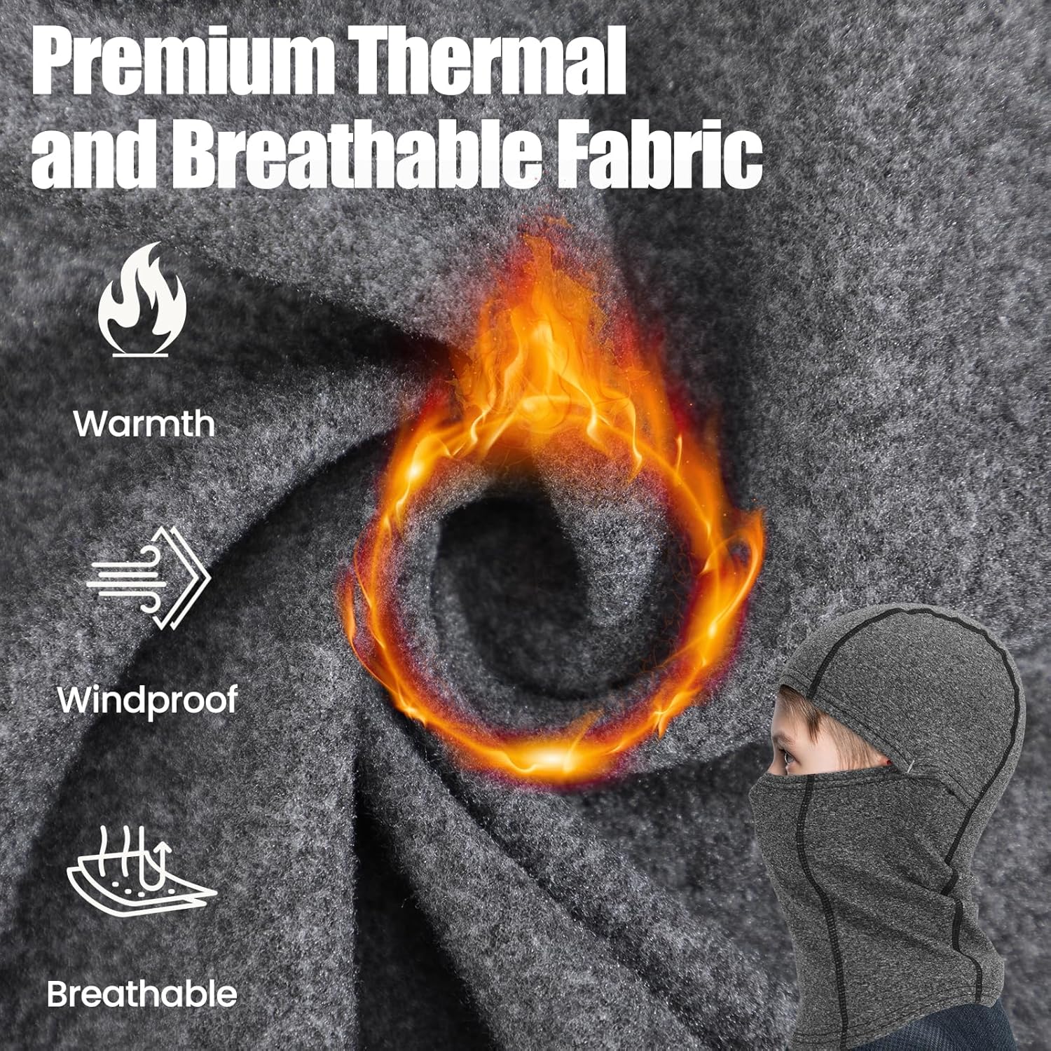 Kids Balaclava Ski Mask Scarf - Warm Windproof