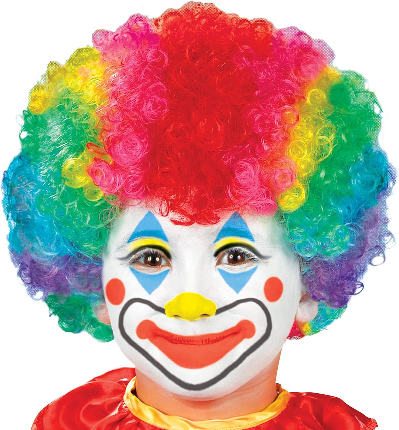 Amscan Kids Rainbow Clown Synthe Wig