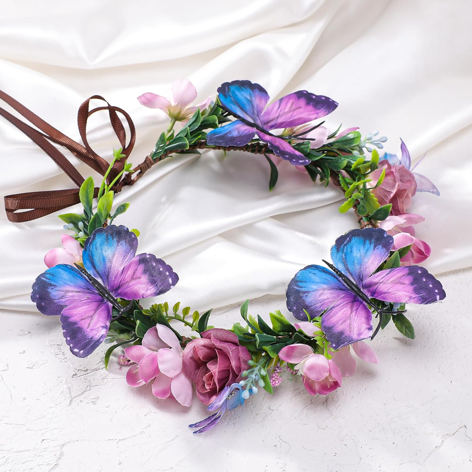 Butterfly Crown Headband - Purple