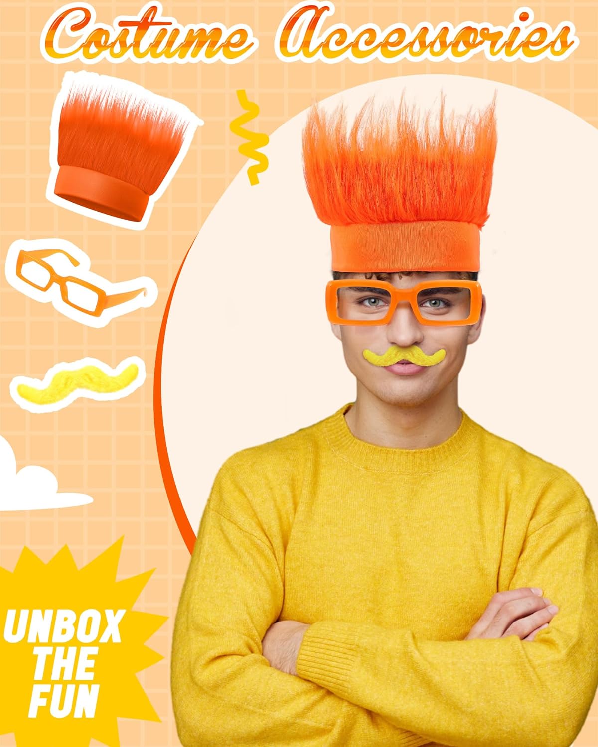XunYee Orange Cosplay Set for Men
