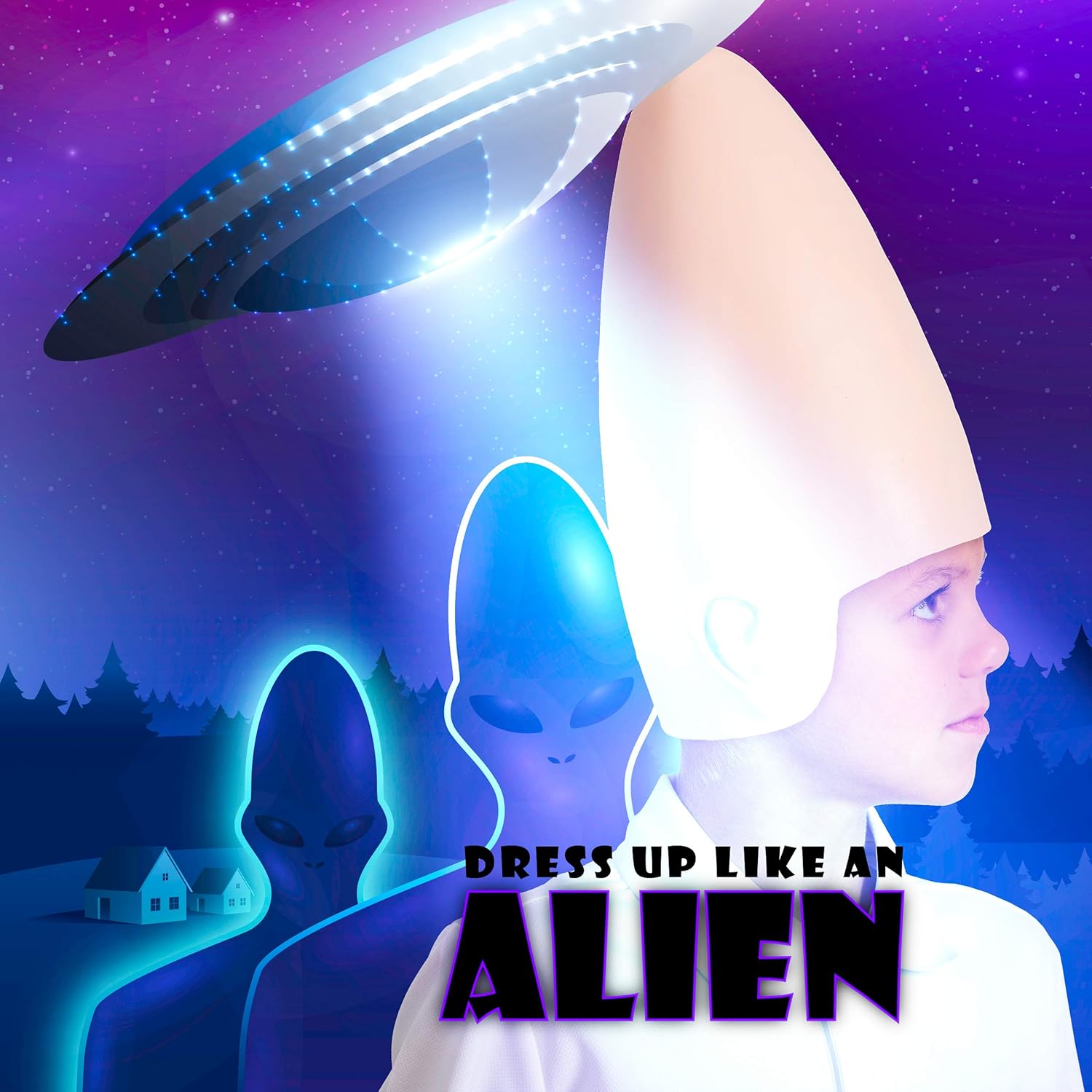 Skeleteen Alien Cone - Awesome Alien Head Accessory for Kids Adults