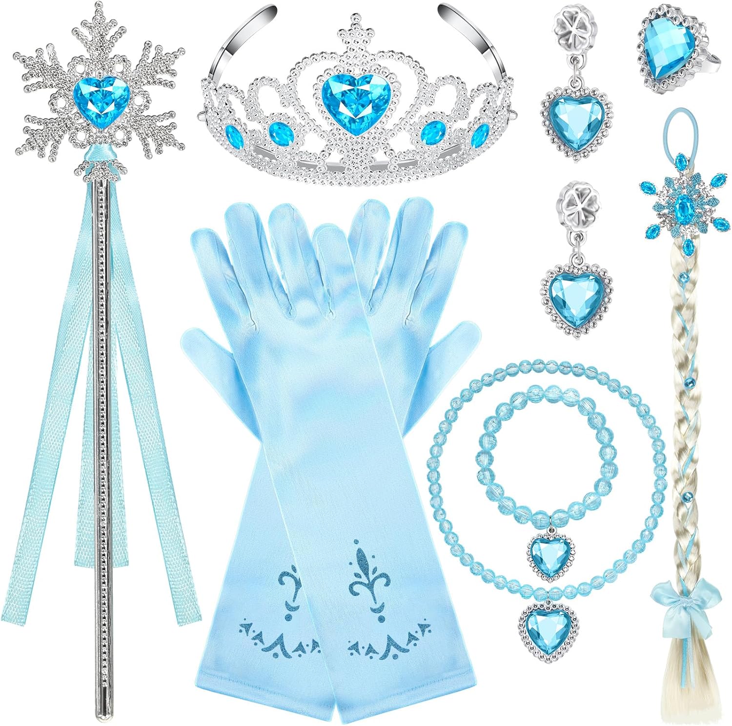 Perfect Princess Party Accessories Set of 8 - Cosplay Set for Girls