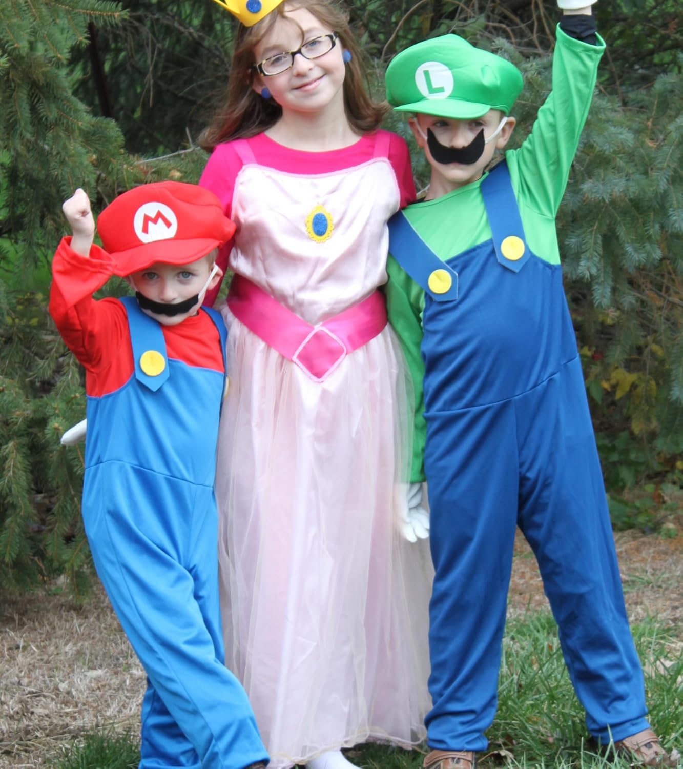 Mary Luigi Halloween Costume for Kids Hat Mustache Gloves More