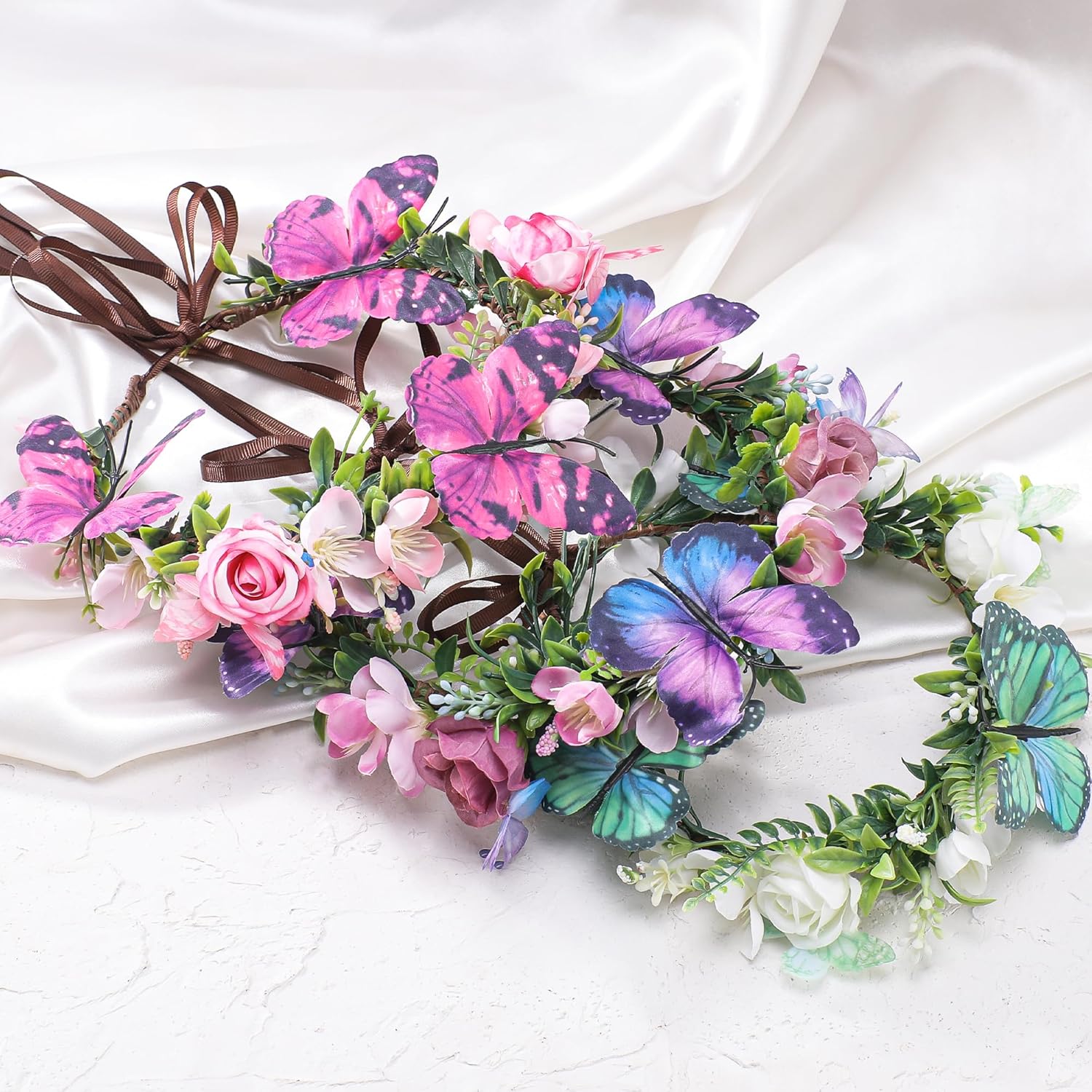 Butterfly Crown Headband - Purple