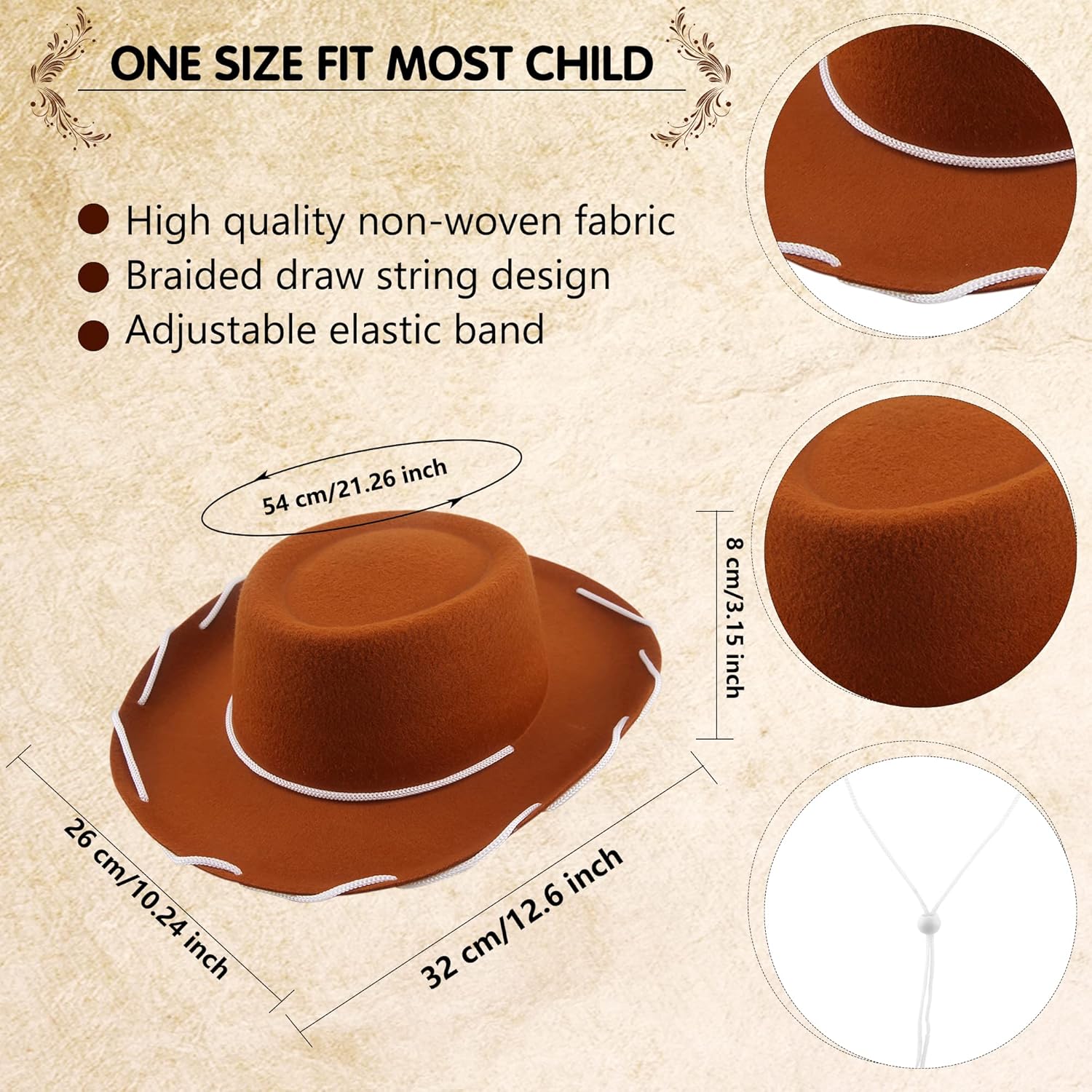 Festive Kids Cowboy Hats Bundle