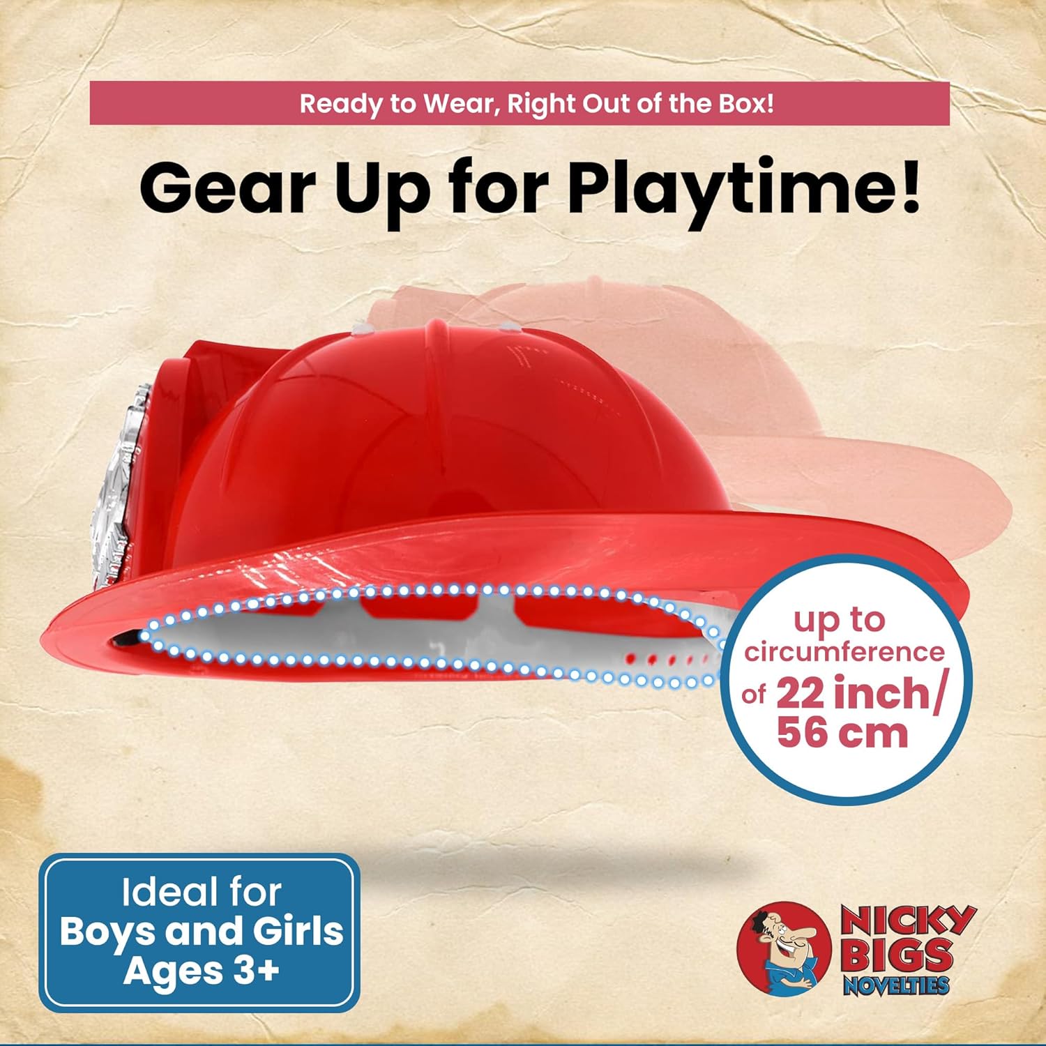 Nicky Bigs Novelties Plastic Construction Helmet for Road Worker Costume
