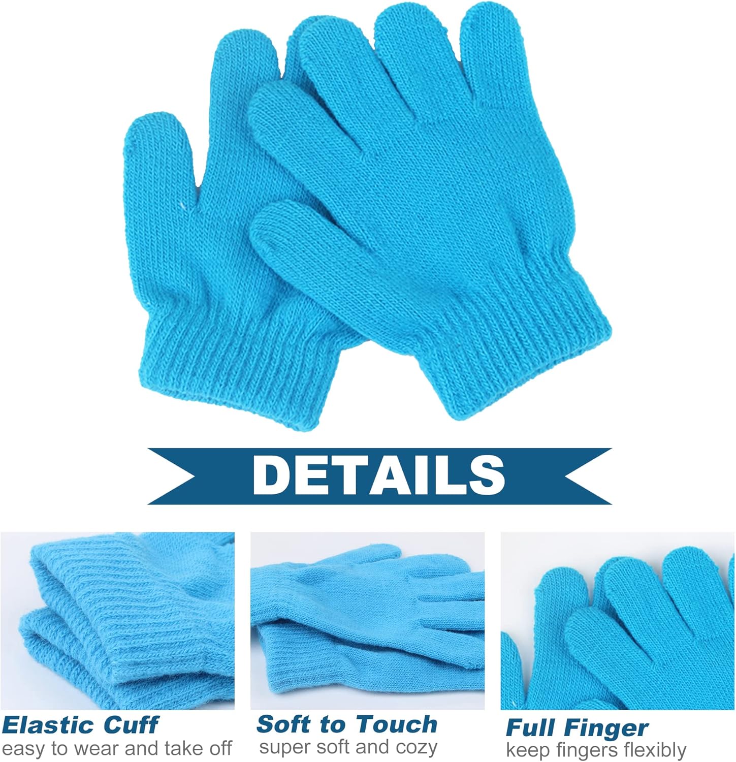 Doovid Perfect for Kids Stretchy Knit Gloves