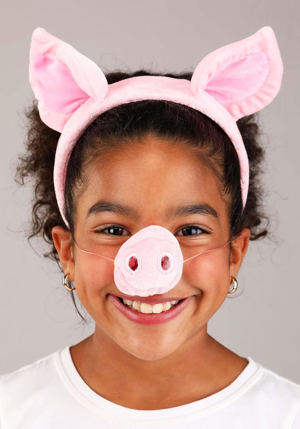Pig Costume Set Includes Ears Tail and Nose - Soft Velvet Fit