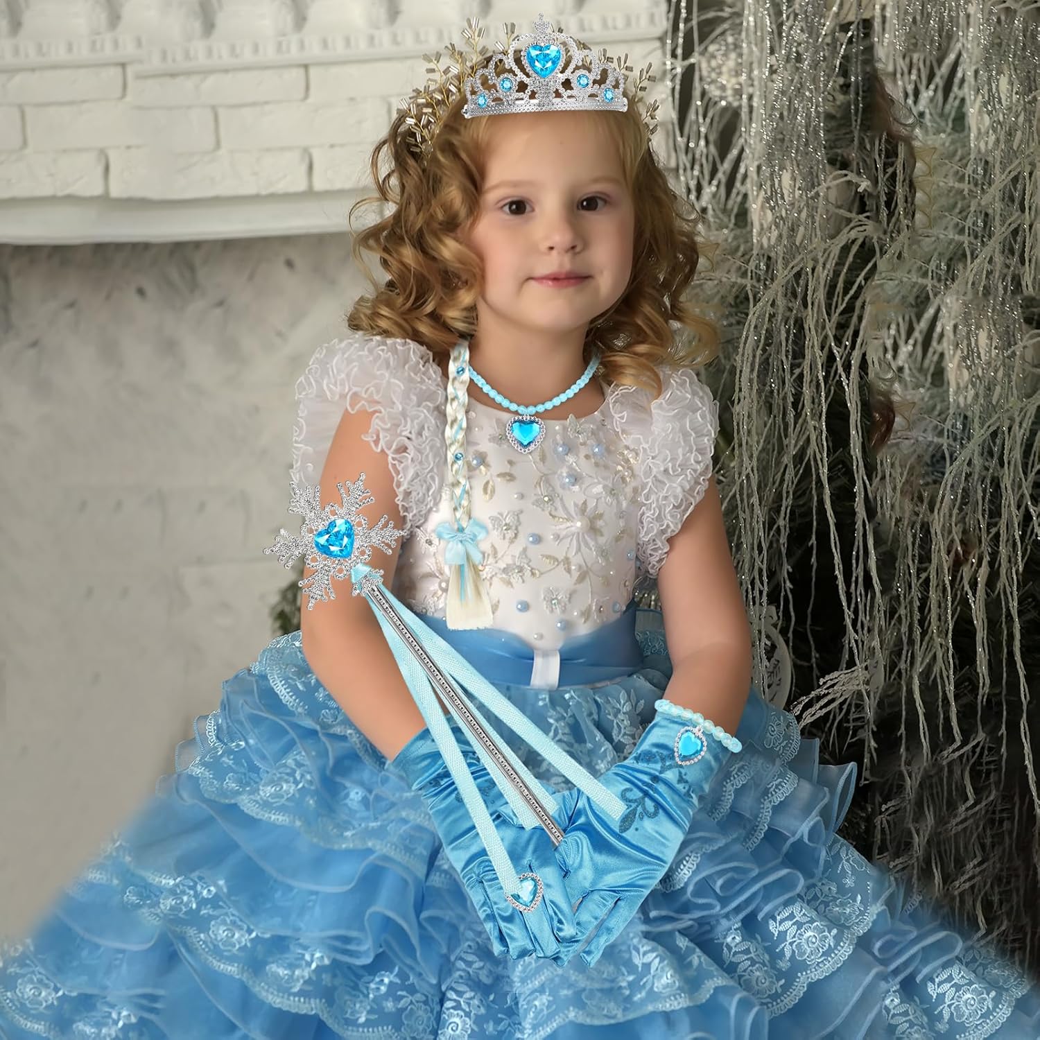 Perfect Princess Party Accessories Set of 8 - Cosplay Set for Girls