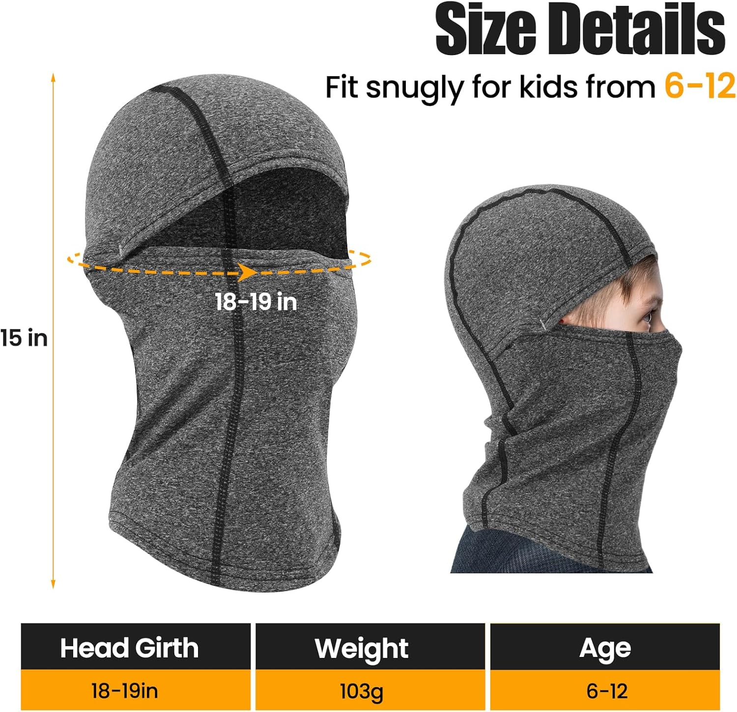 Kids Balaclava Ski Mask Scarf - Warm Windproof